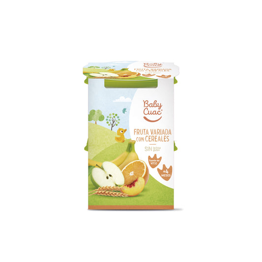 Potito fruta variada con cereales Baby cuac p2 200g/u La Despensa