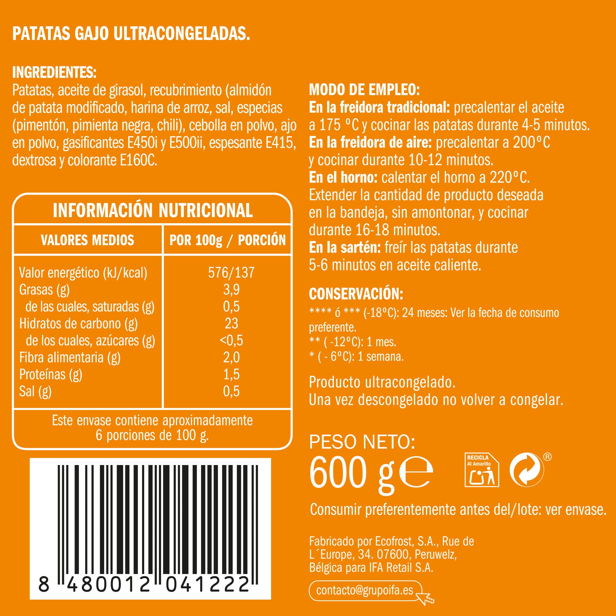 Patatas gajo rustica Ifa eliges 600g