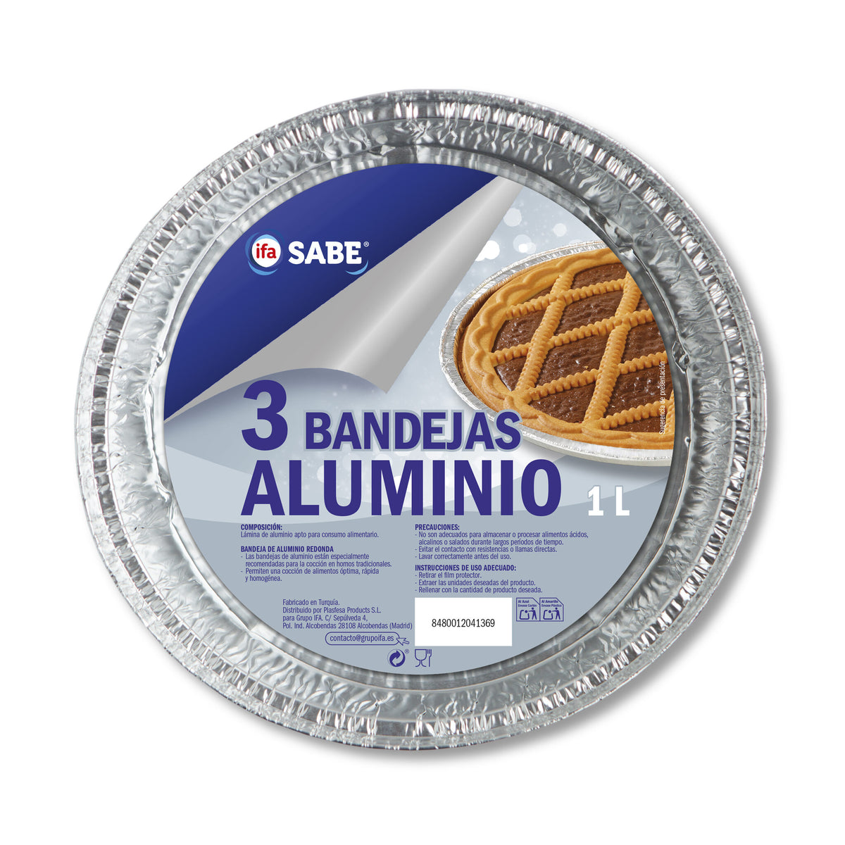 Bandeja aluminio redonda Ifa sabe p3