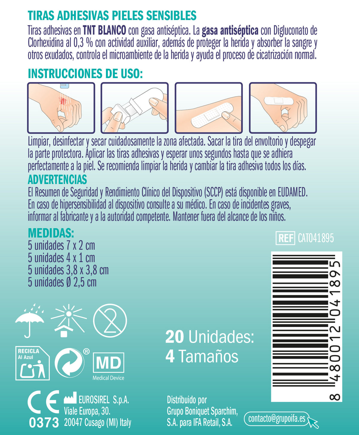 Apósitos pieles sensibles Ifa unnia 20u