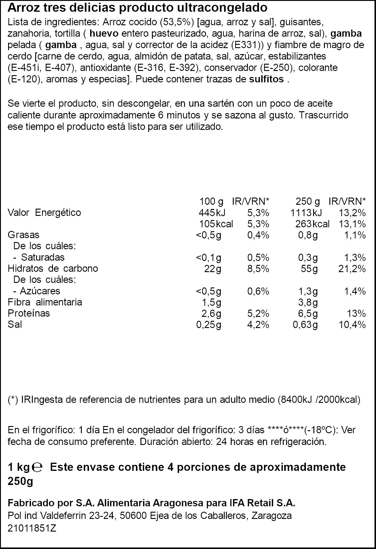 Arroz tres delicias Ifa eliges 1k