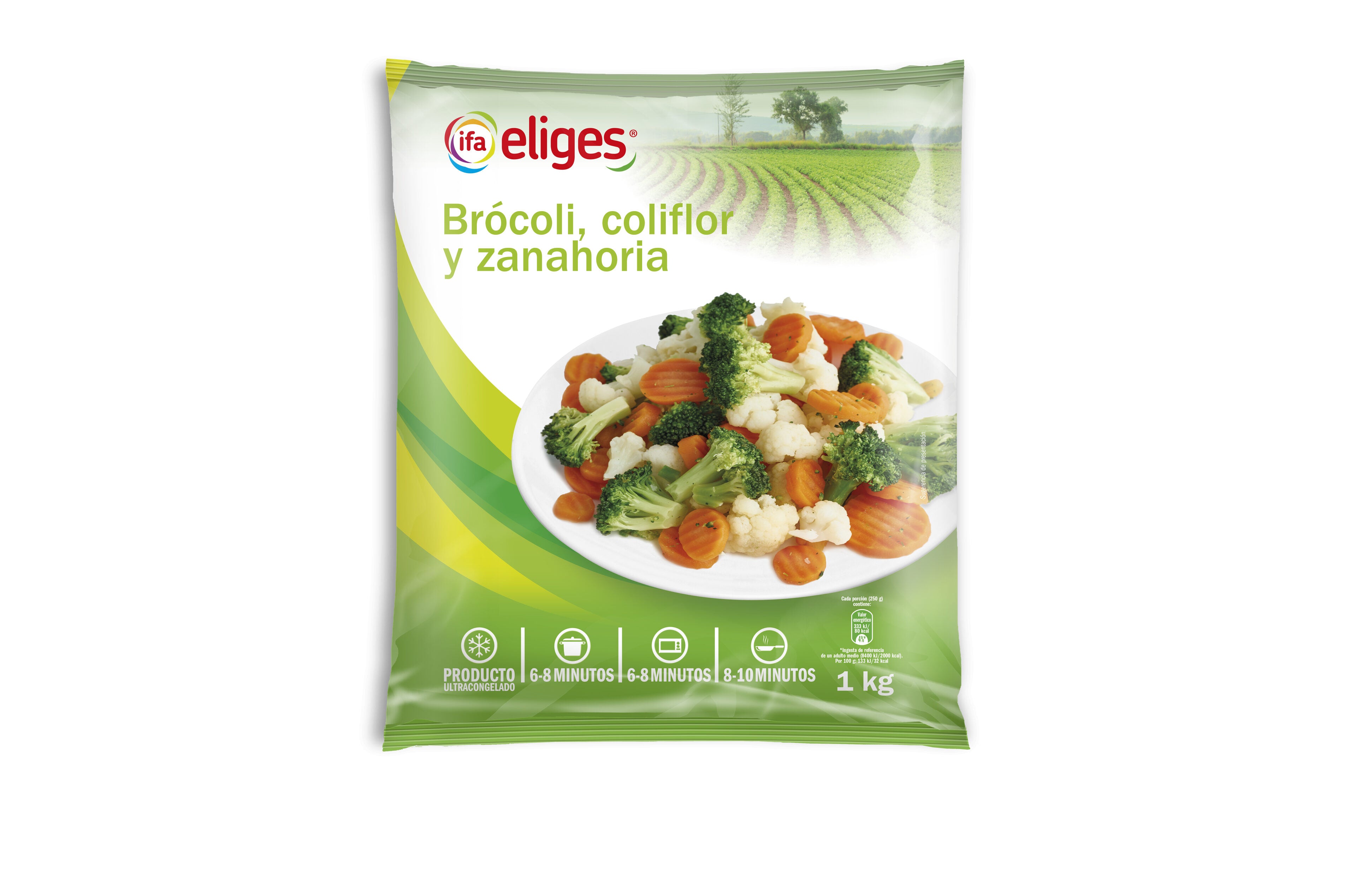 Mezcla verduras brocoli, coliflor y zanahoria Ifa eliges 1k