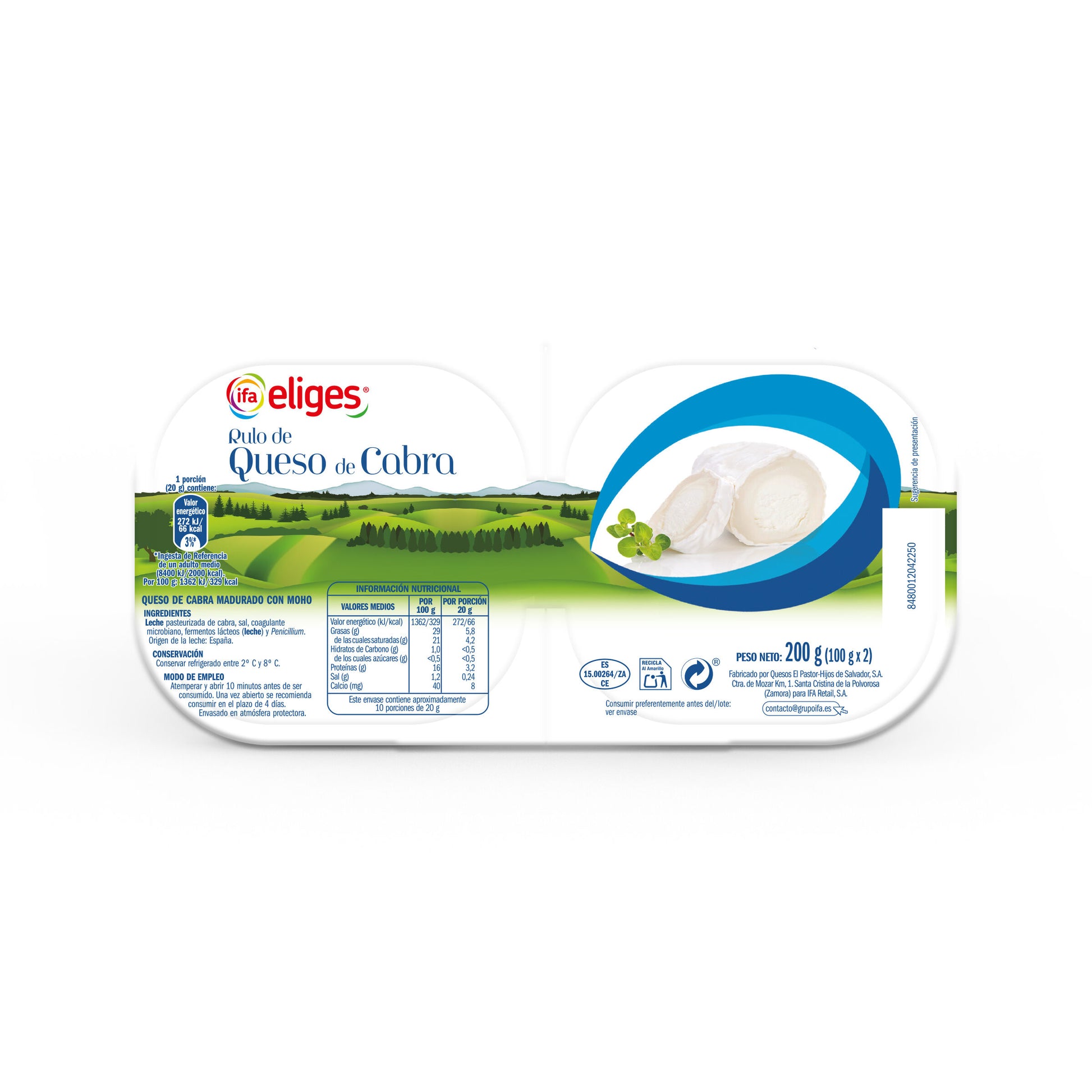Queso de cabra Rulo Ifa eliges p2 100g/u