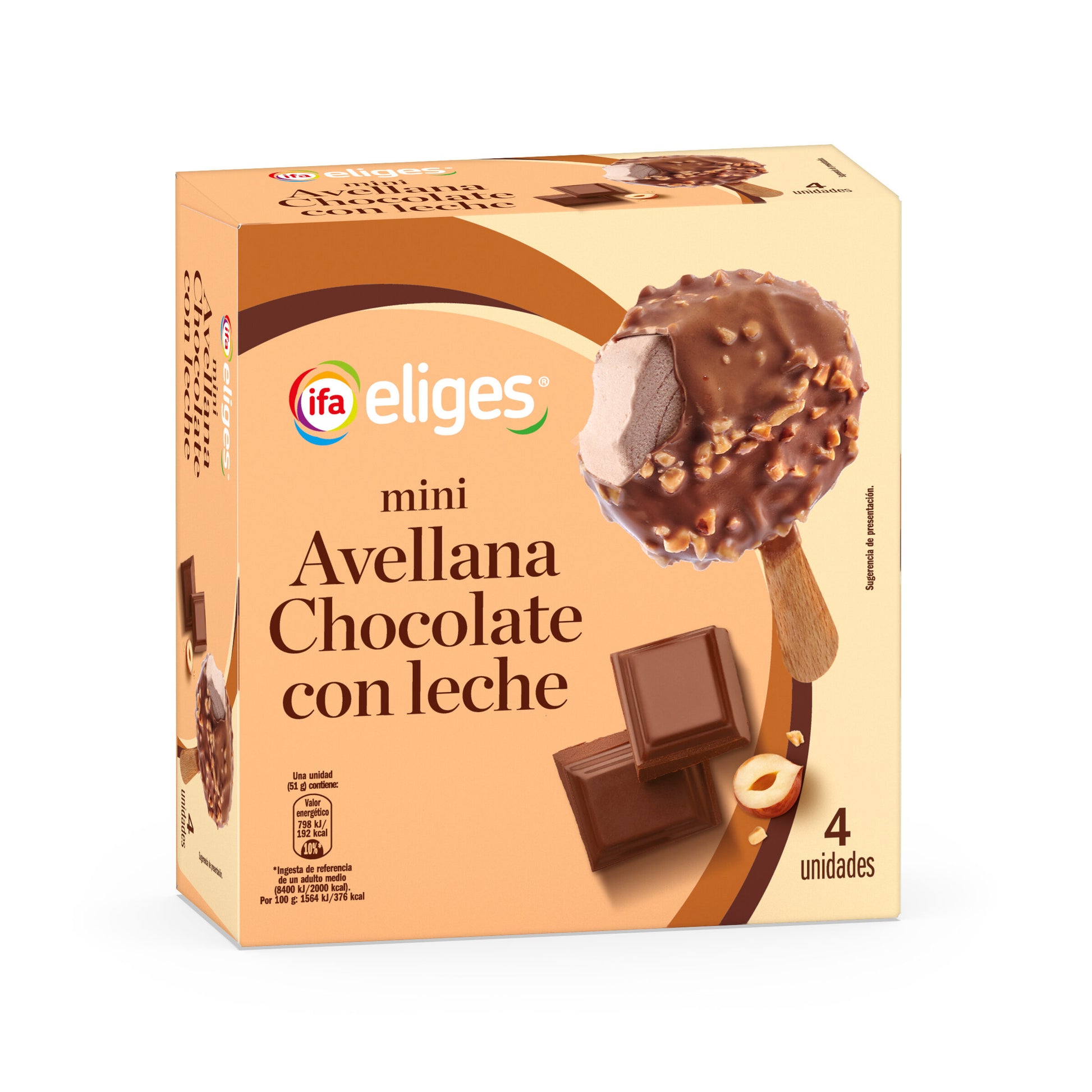 Bombon mini avellana chocolate Ifa eliges p4x70ml