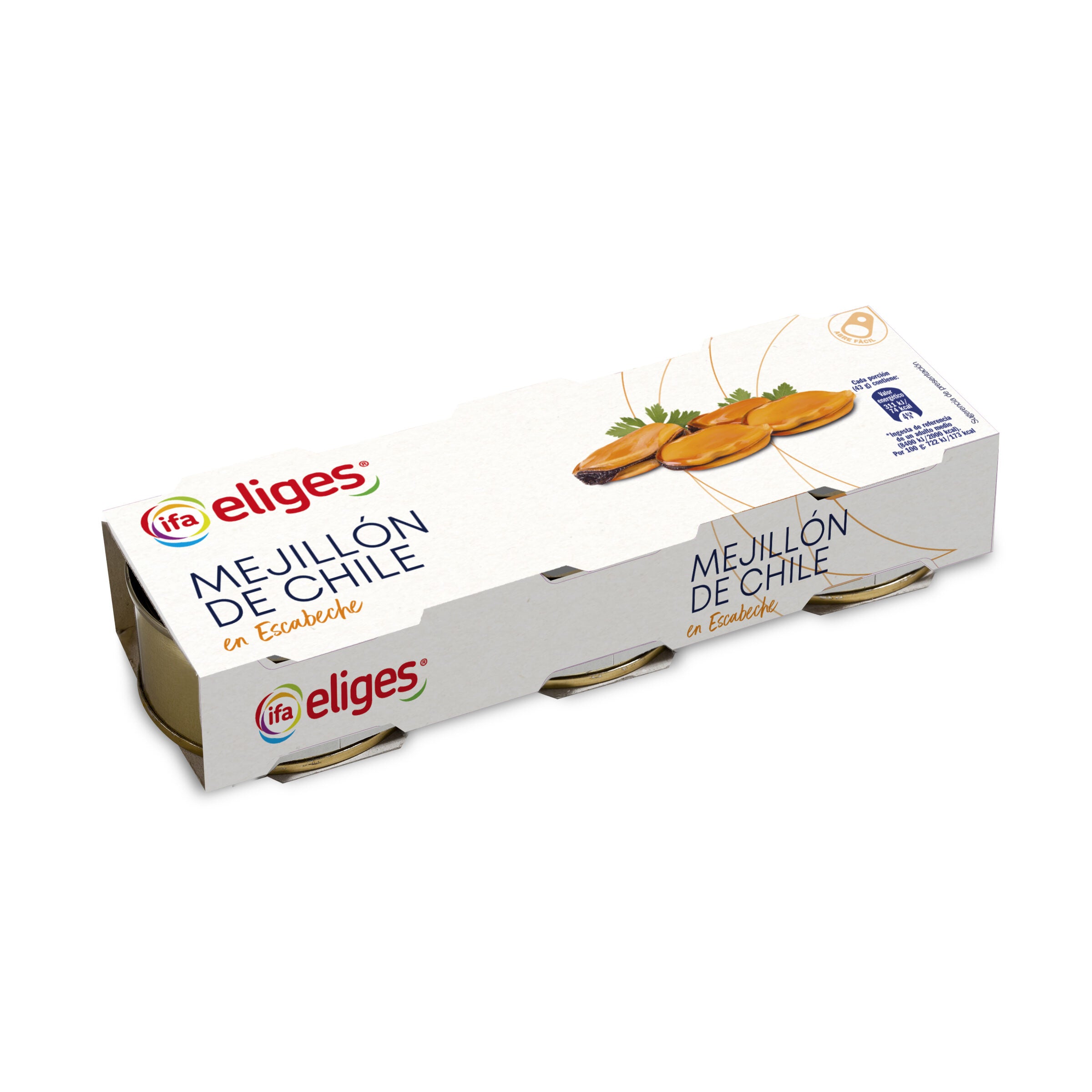 Mejillon chile escabeche ro Ifa eliges p3 43g/u escurr
