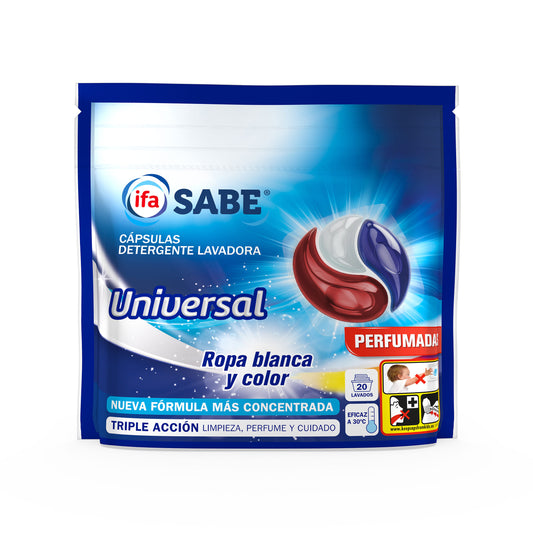Detergente caps tricamara color y blanco Sabe 20d La Despensa