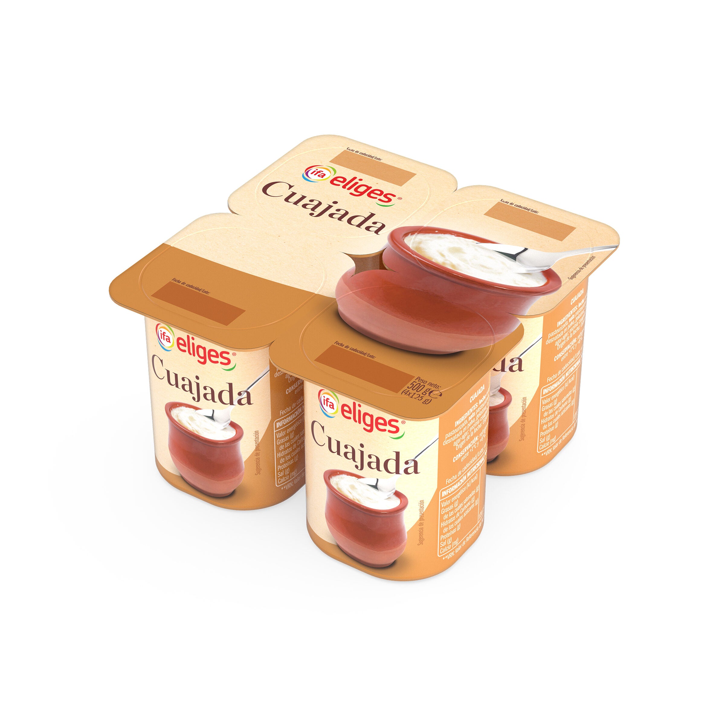 Cuajada natural  Ifa eliges p4 125g/u