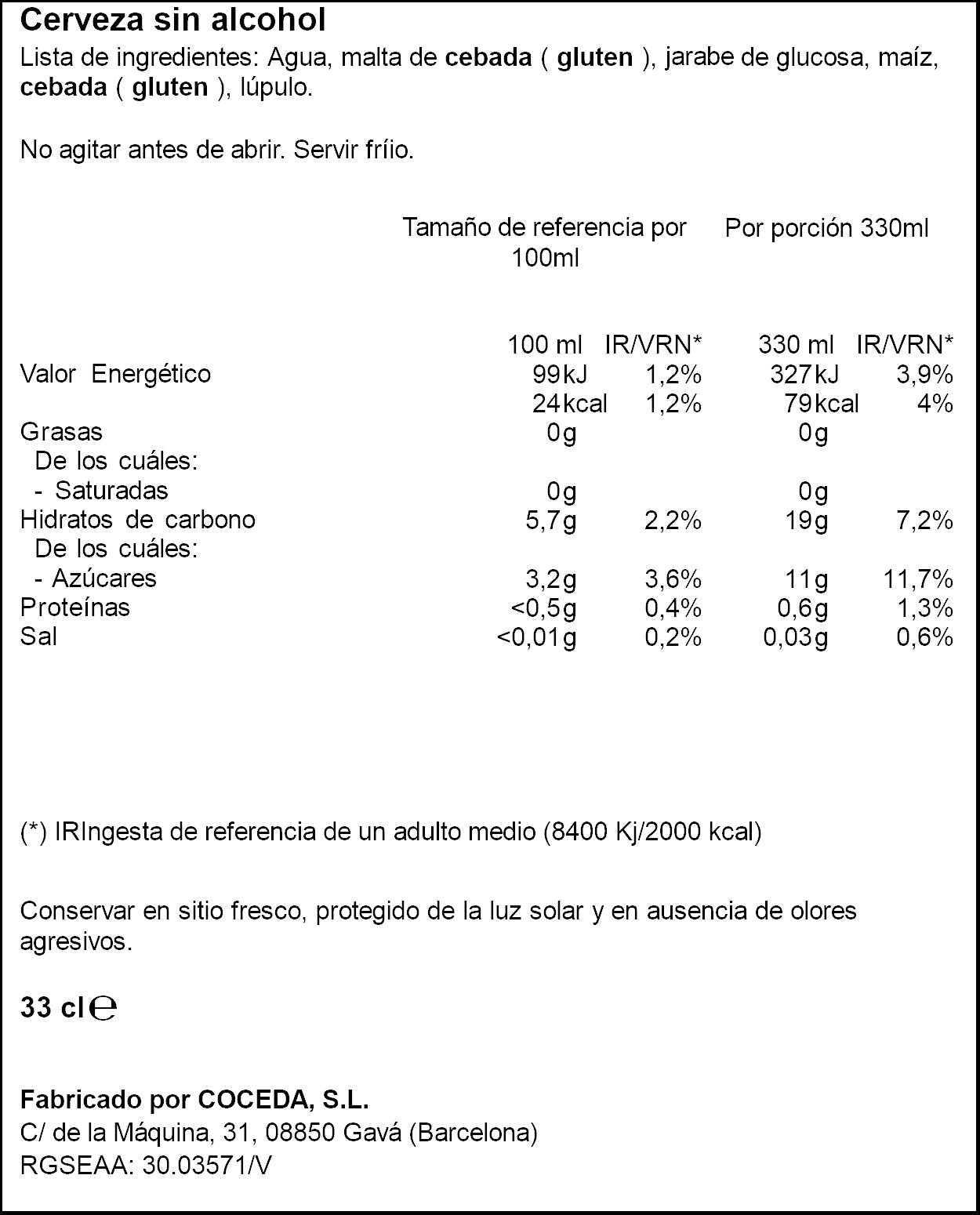 Cerveza tostada 0.0 Molen bier 33cl