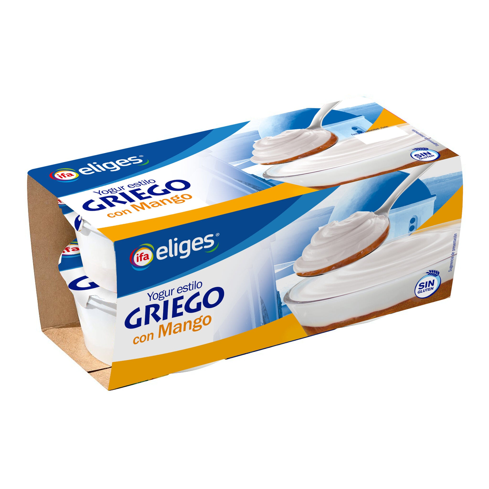 Yogur griego bicapa con mango Ifa eliges p4 125g/u