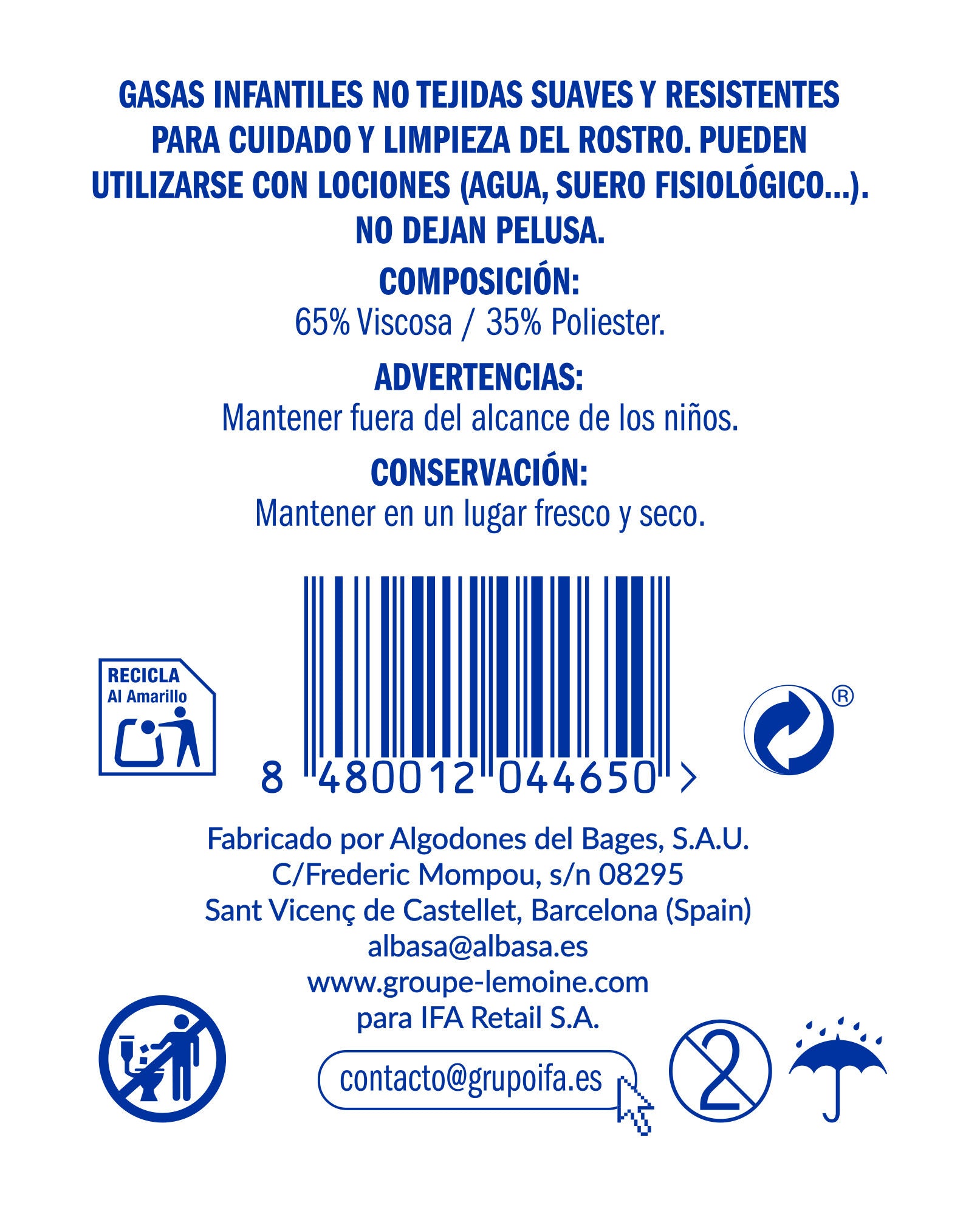 Gasas no tejidas Unnia 100u