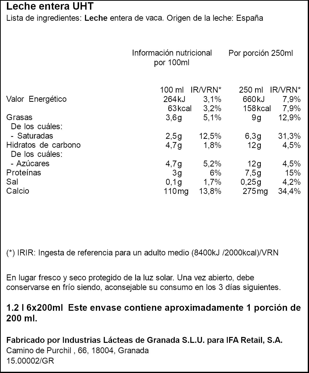 Entera brick Ifa eliges p6 200ml/u