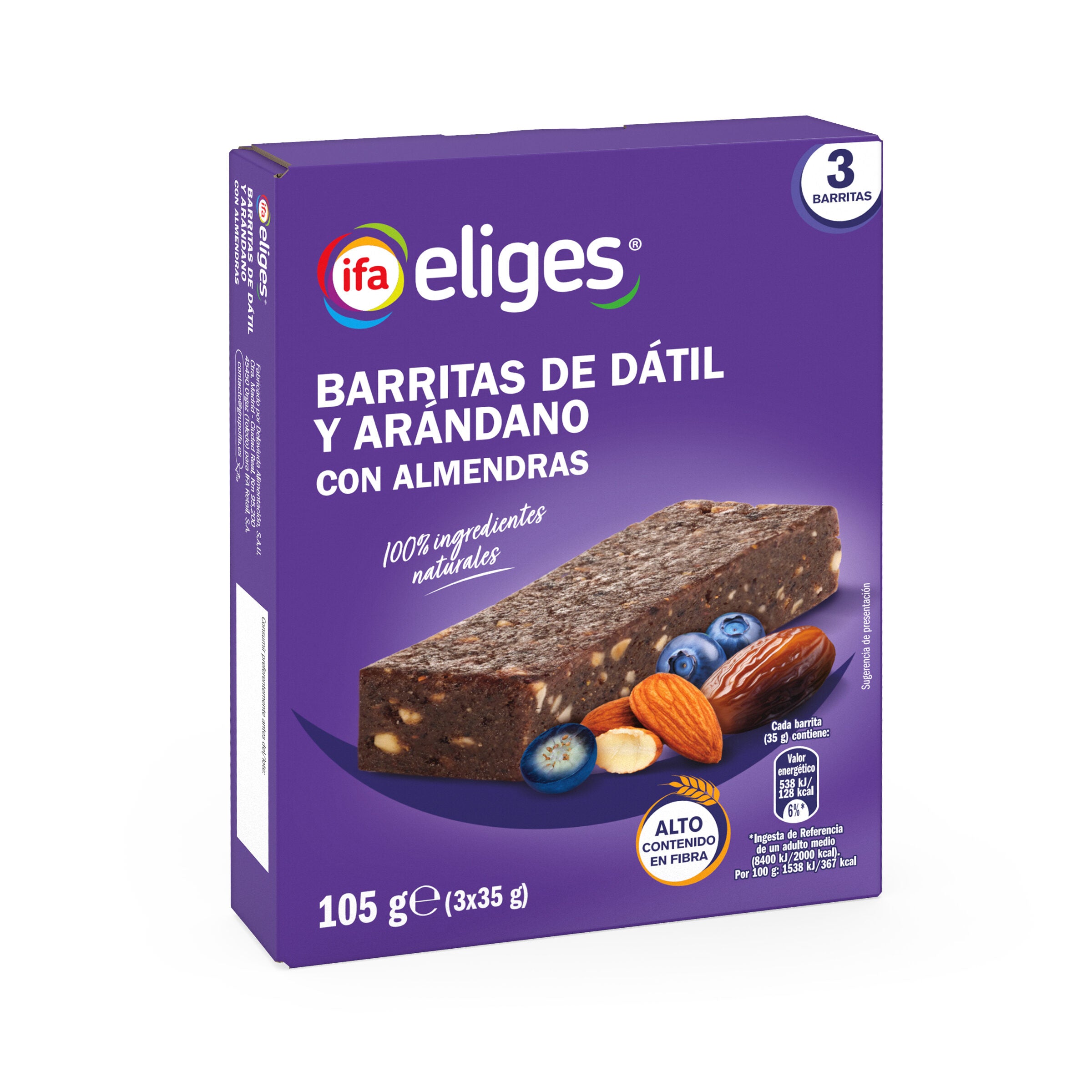 Barrita datil arandano/almend Ifa eliges p3 105g