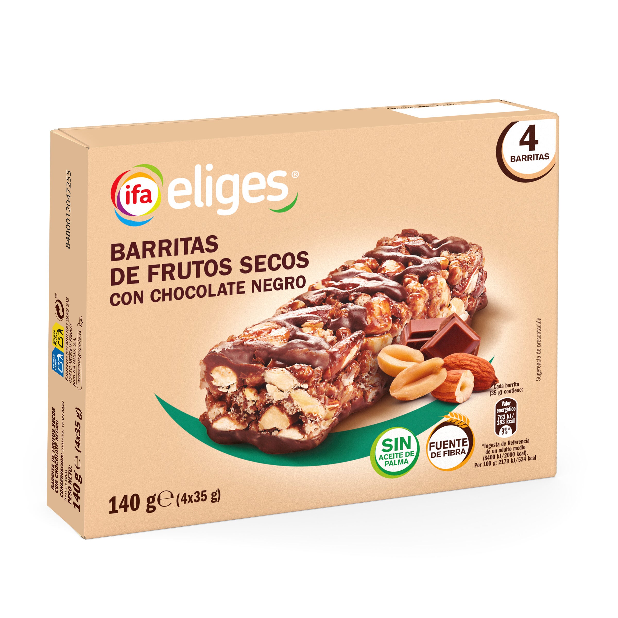 Barrita proteinas c/choco leche Ifa eliges p4 128g