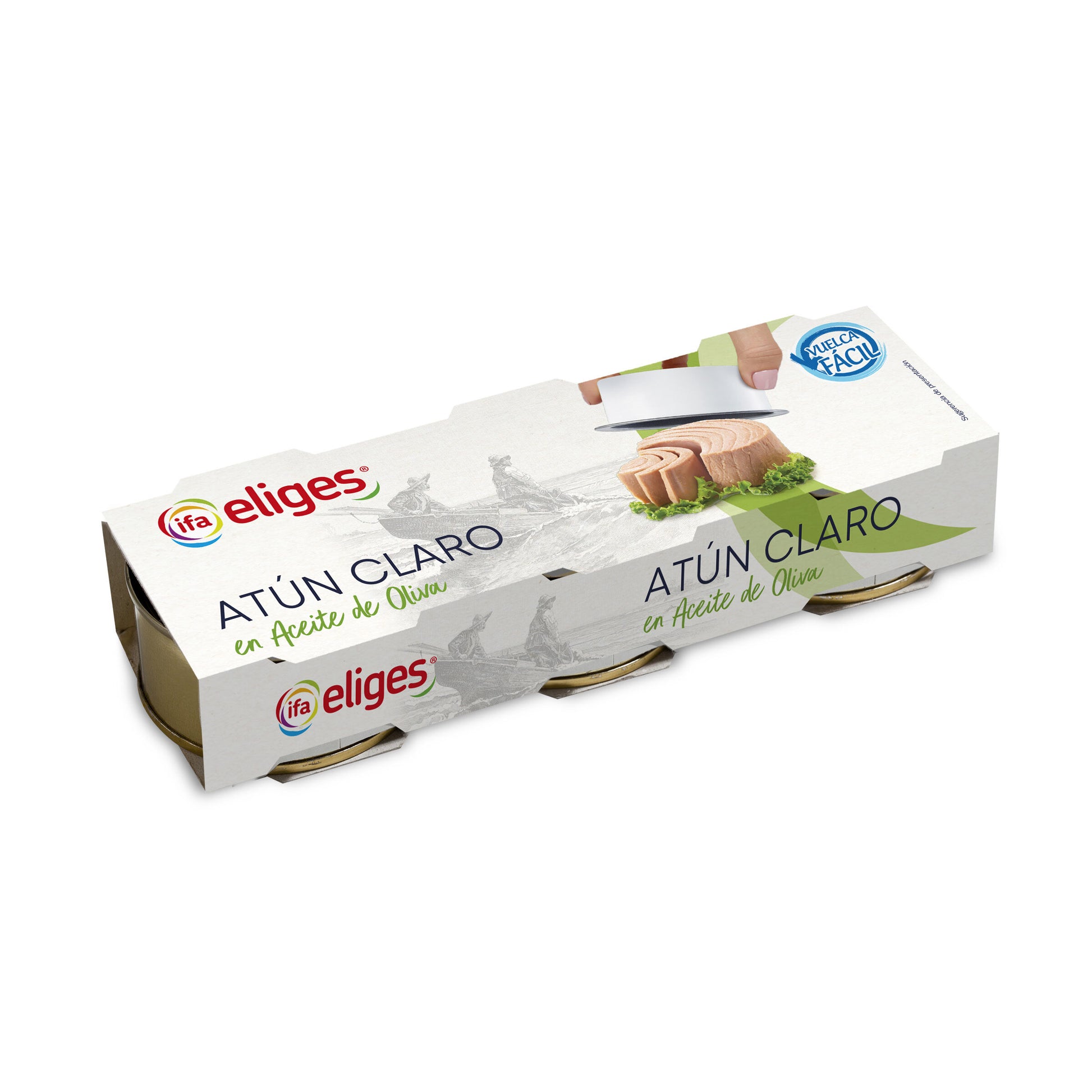 Atun claro aceite oliva lata Ifa eliges p3 52g/u escurr