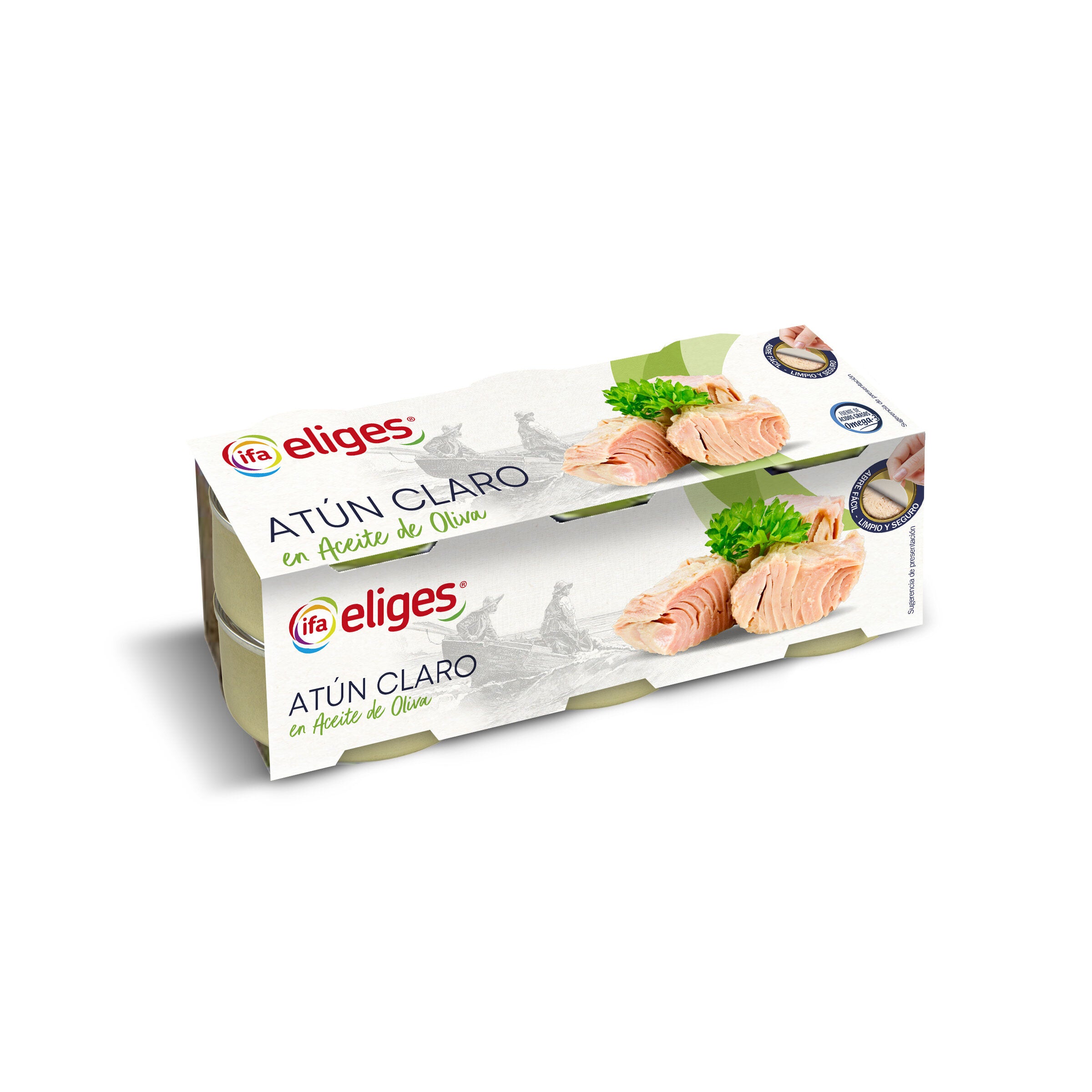Atun claro aceite oliva Ifa eliges p6 52g escurr