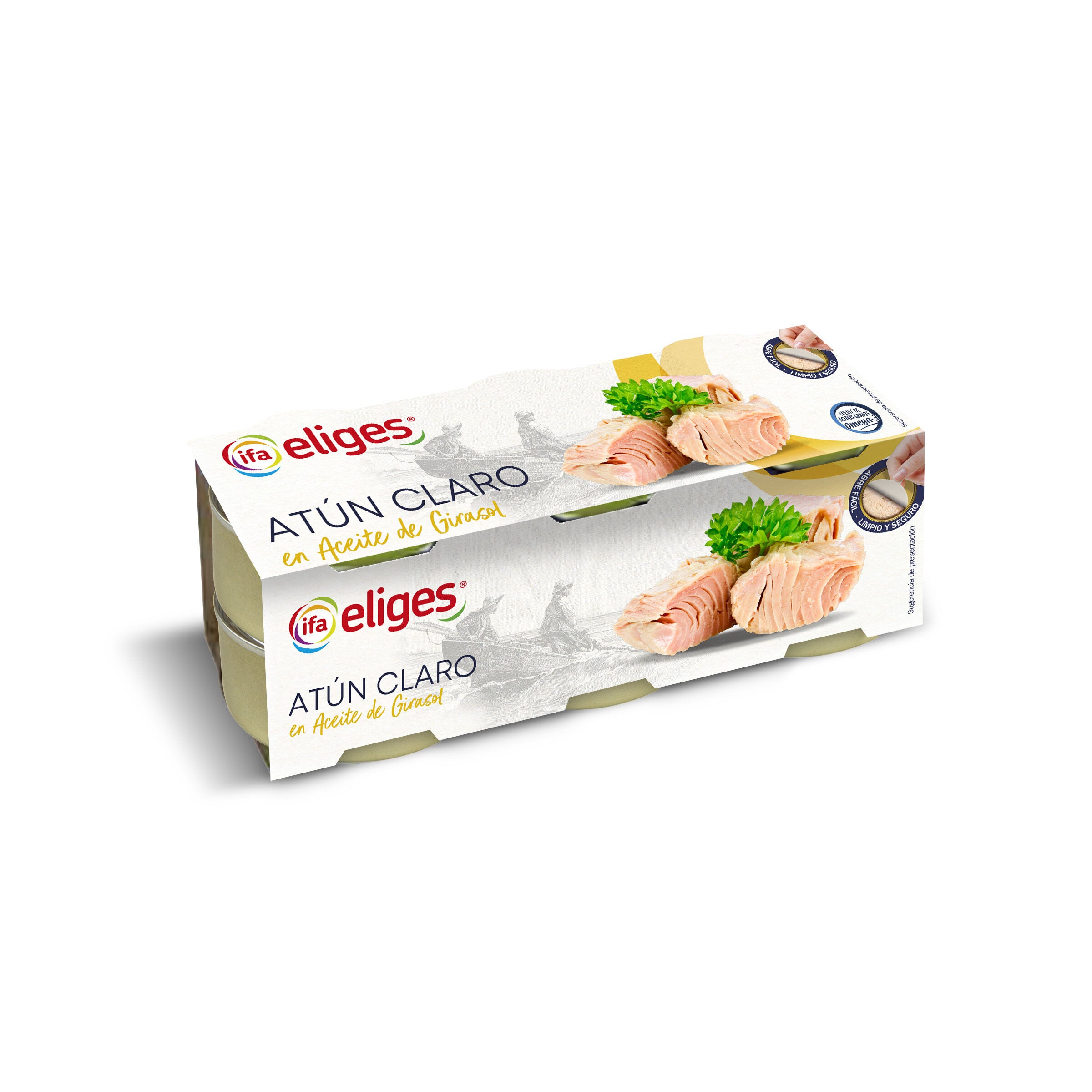Atun claro aceite girasol lata Ifa eliges p6 52g/u escurr