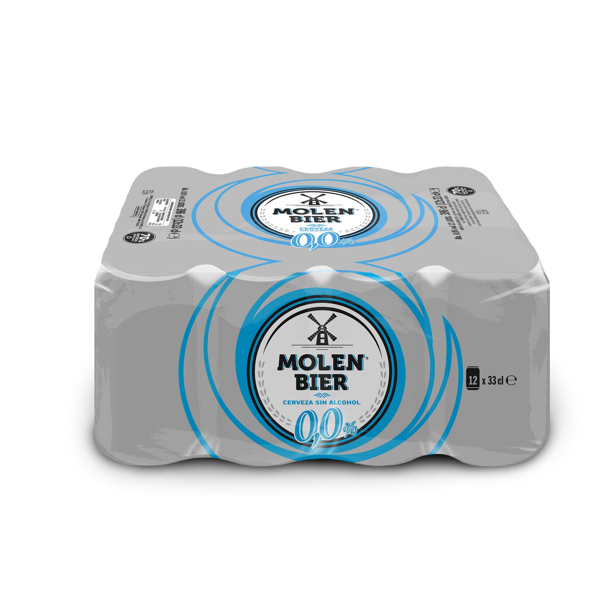 Cerveza rubia 0.0 lata Mollen bier 330ml/u