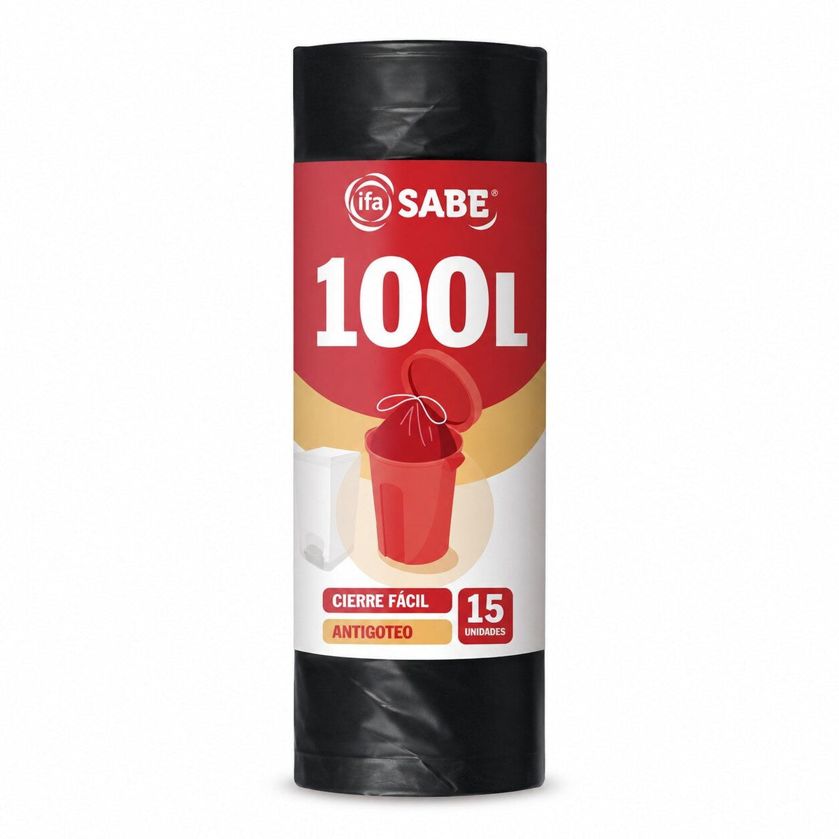 Bolsas de basura con autocierre 100l Ifa sabe 15u
