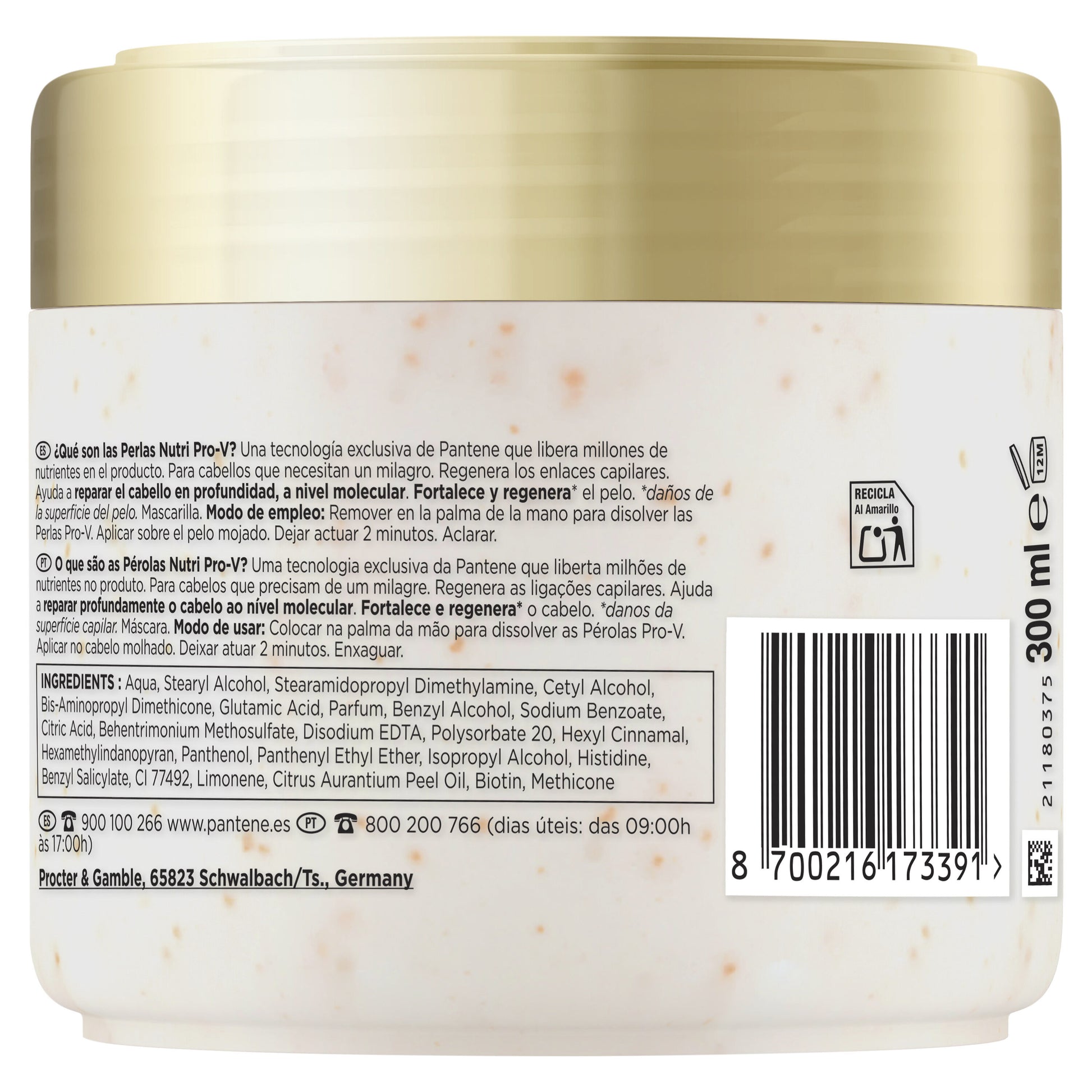 Mascarilla reparadora Pantene 300ml