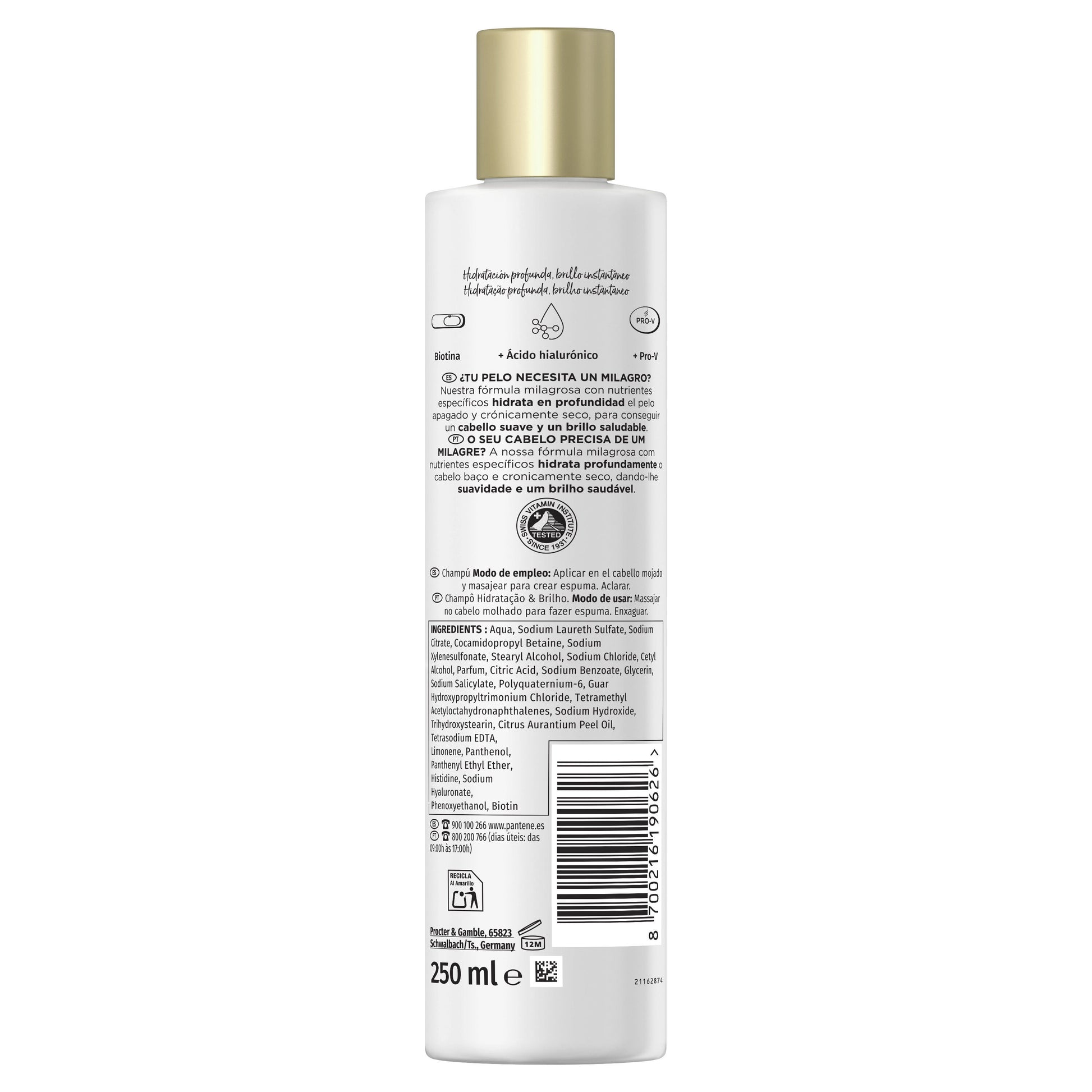 Champú pro-v hidratacion Pantene 250ml