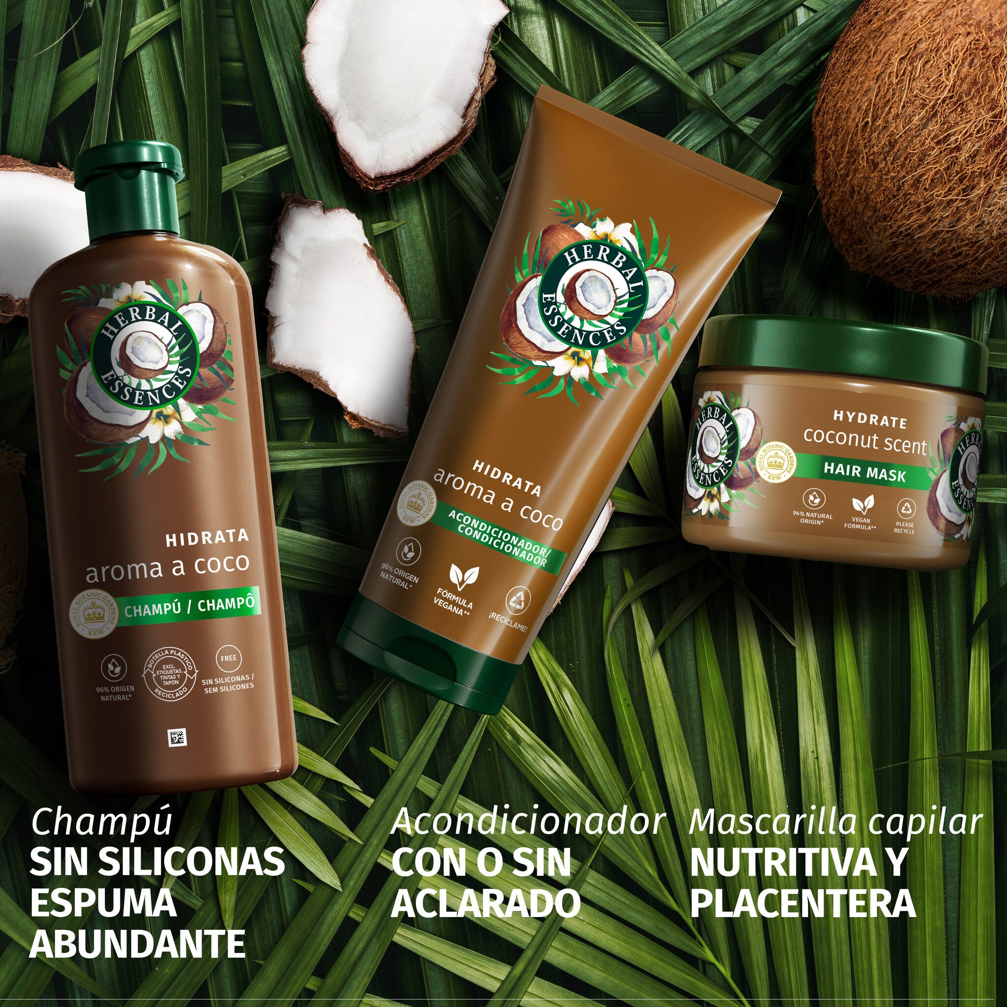Mascarilla hidratante coco Herbal 500ml
