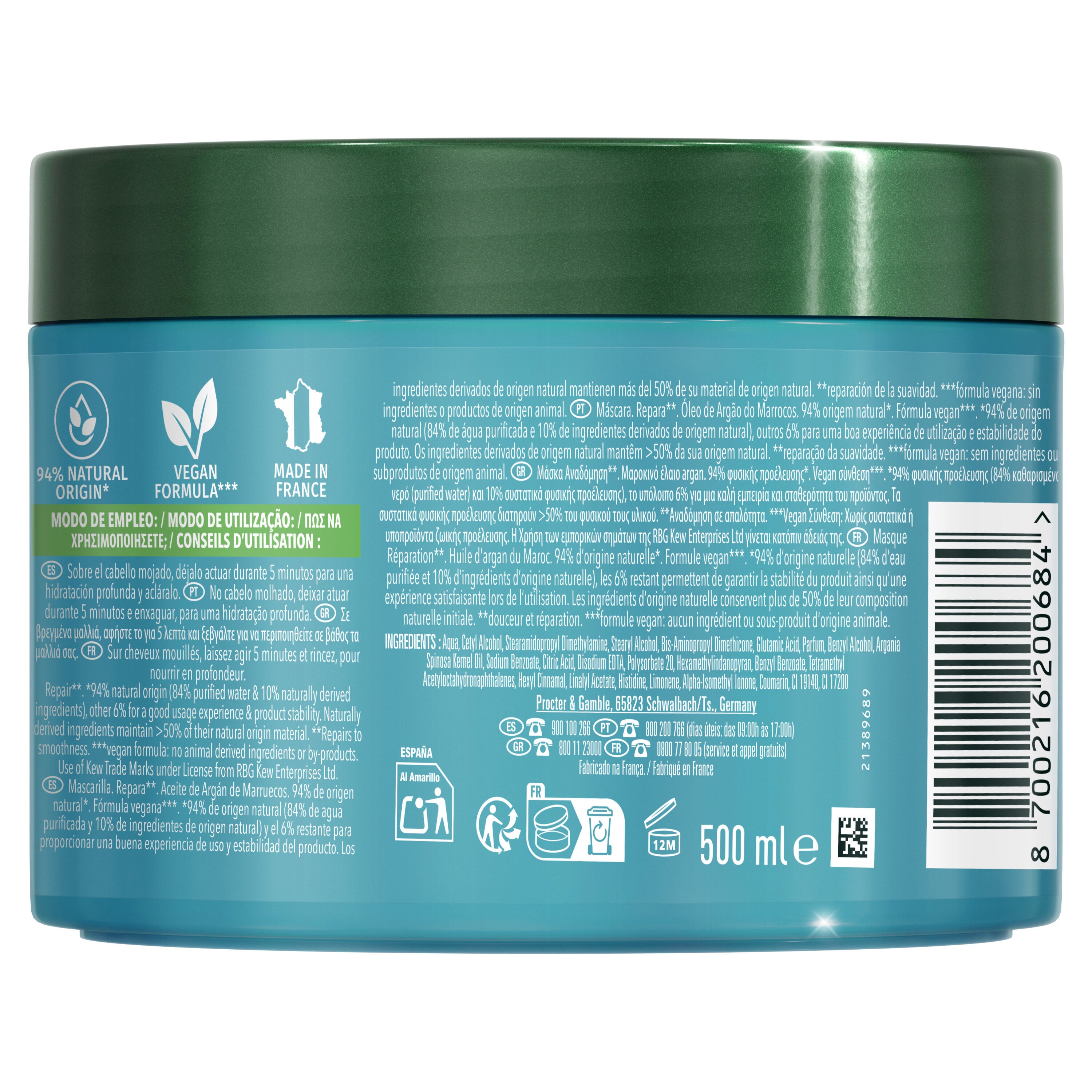 Mascarilla reparadora oil Herbal 500ml
