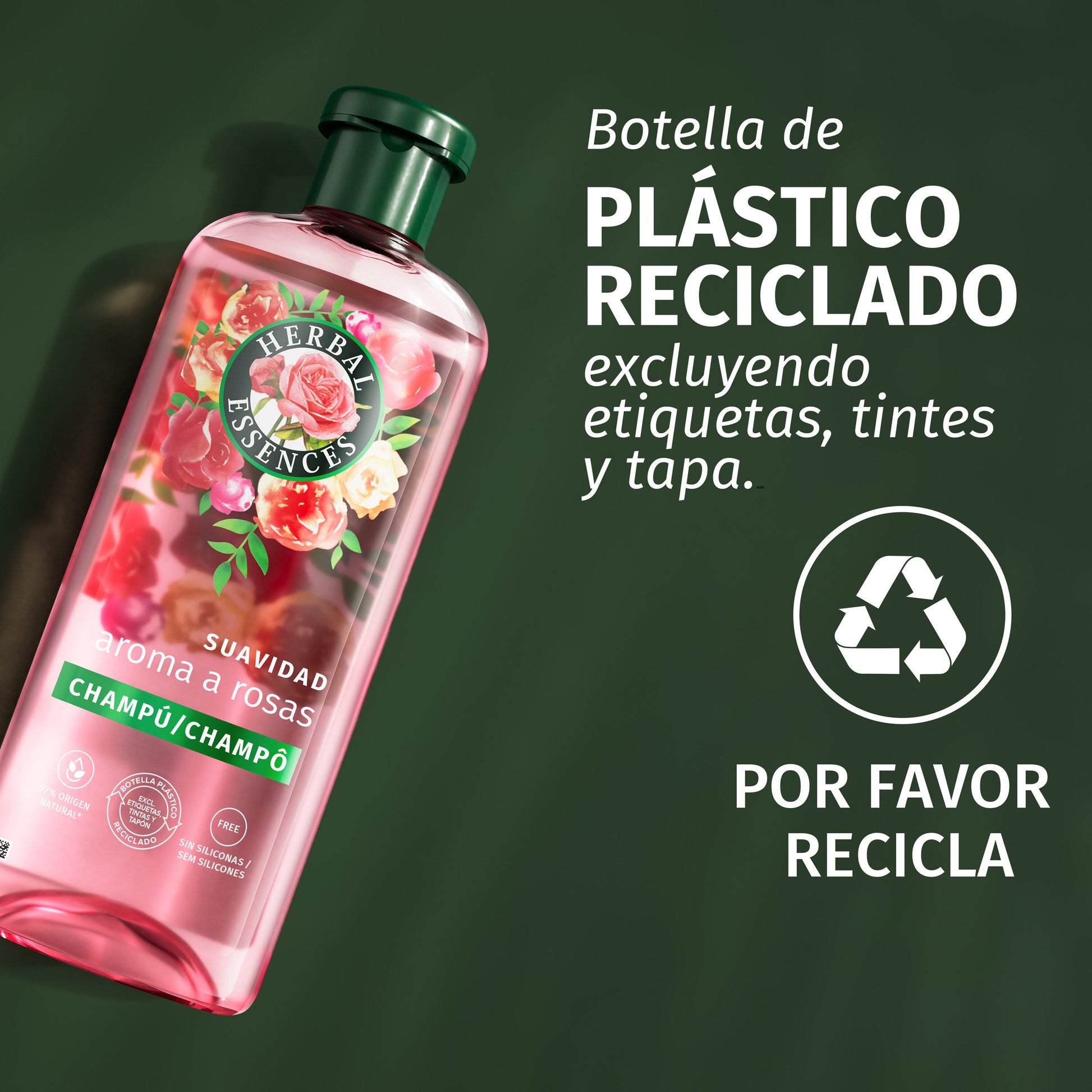 Champú suave aroma a rosas Herbal 350ml