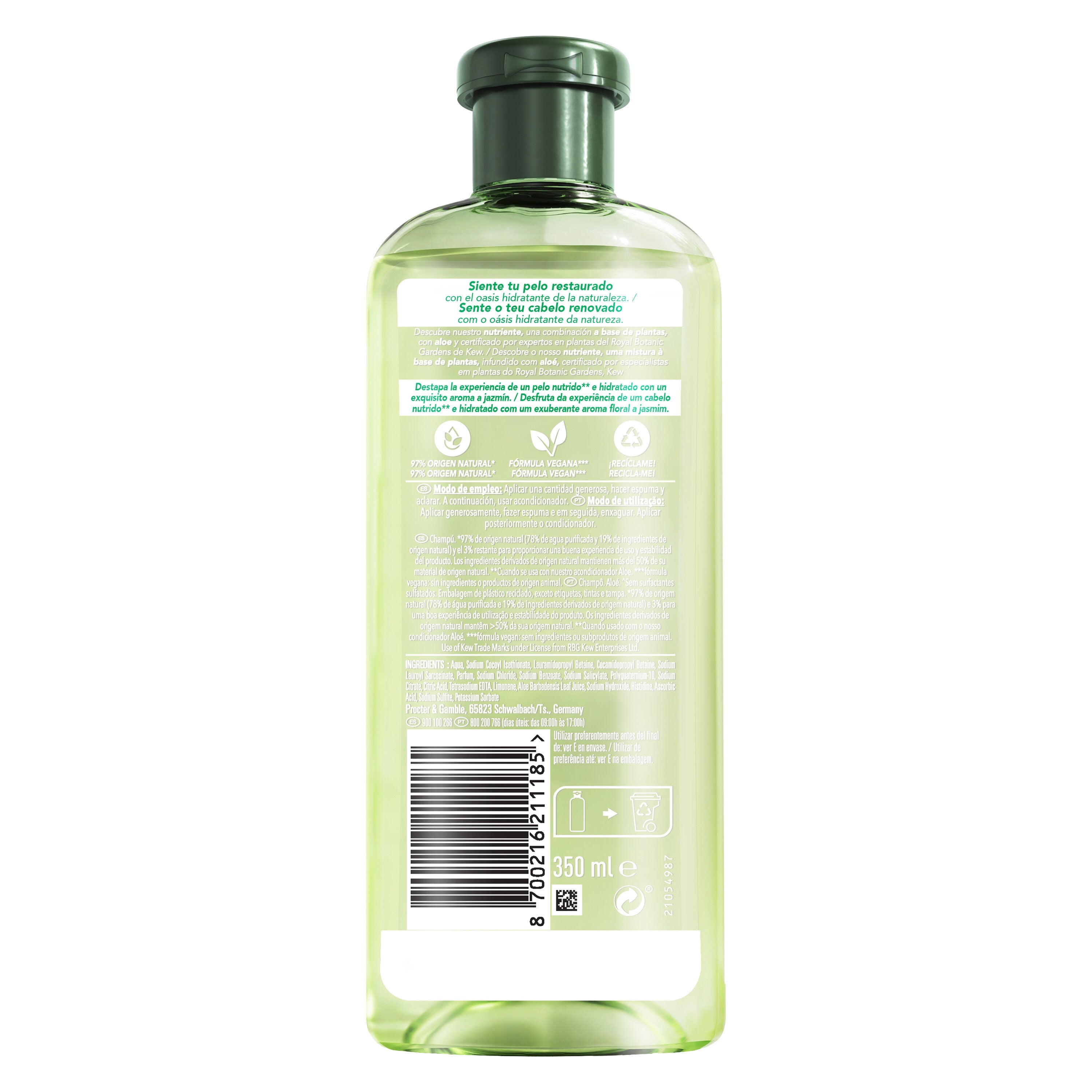 Champú fortificante aloe Herbal 350ml