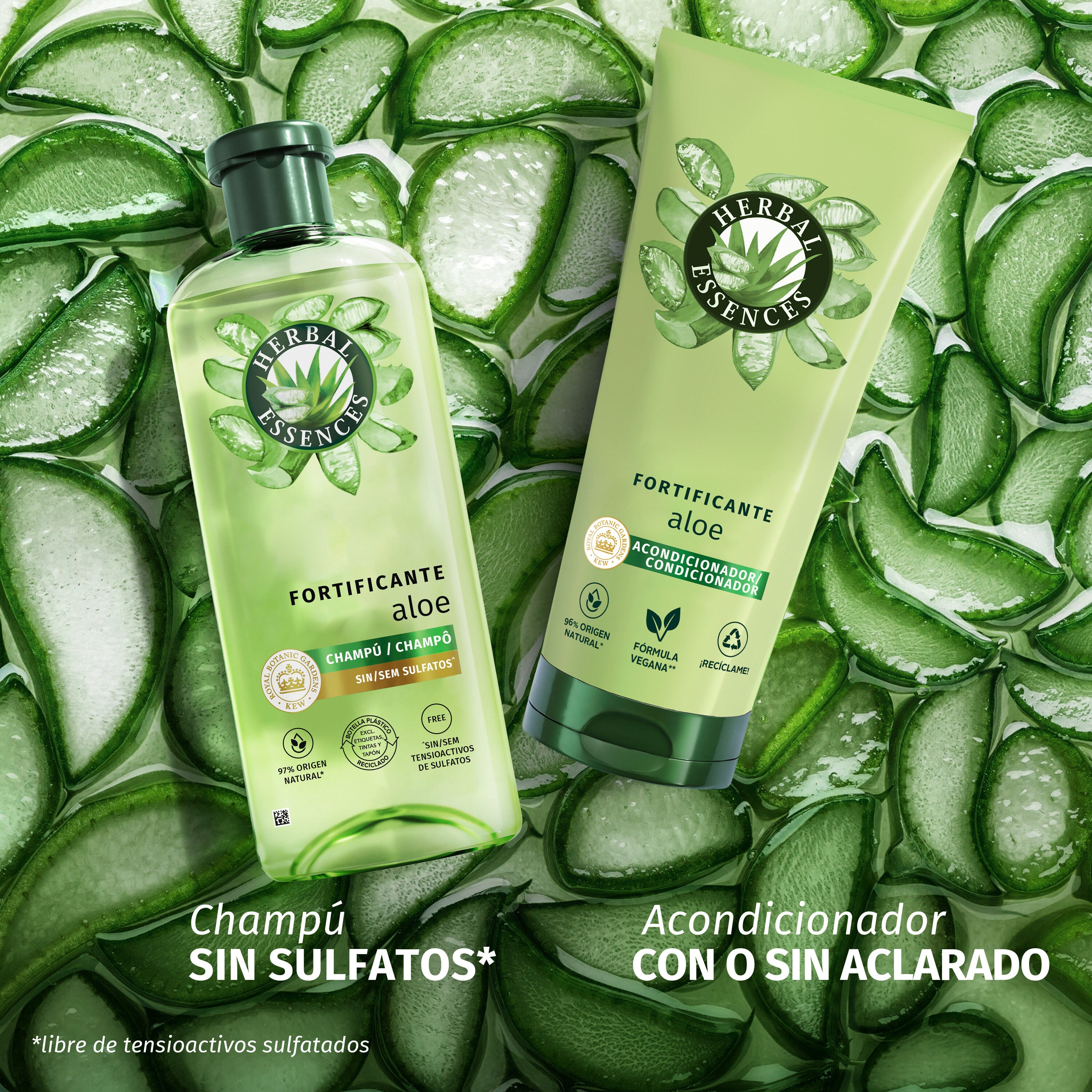 Champú fortificante aloe Herbal 350ml