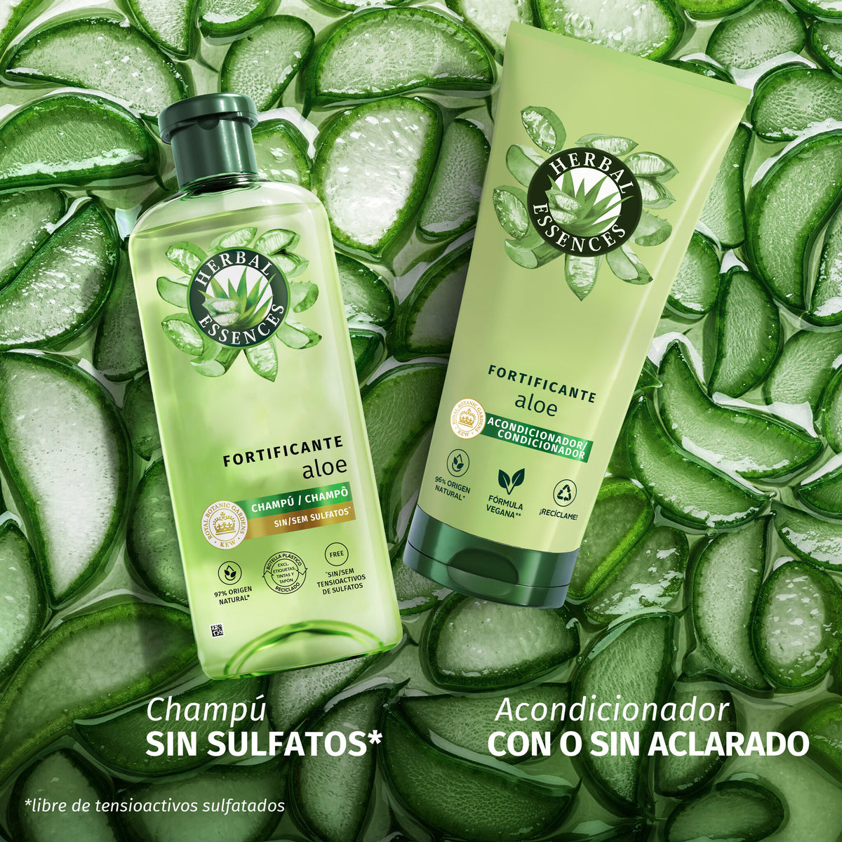 Champú fortificante aloe Herbal 350ml