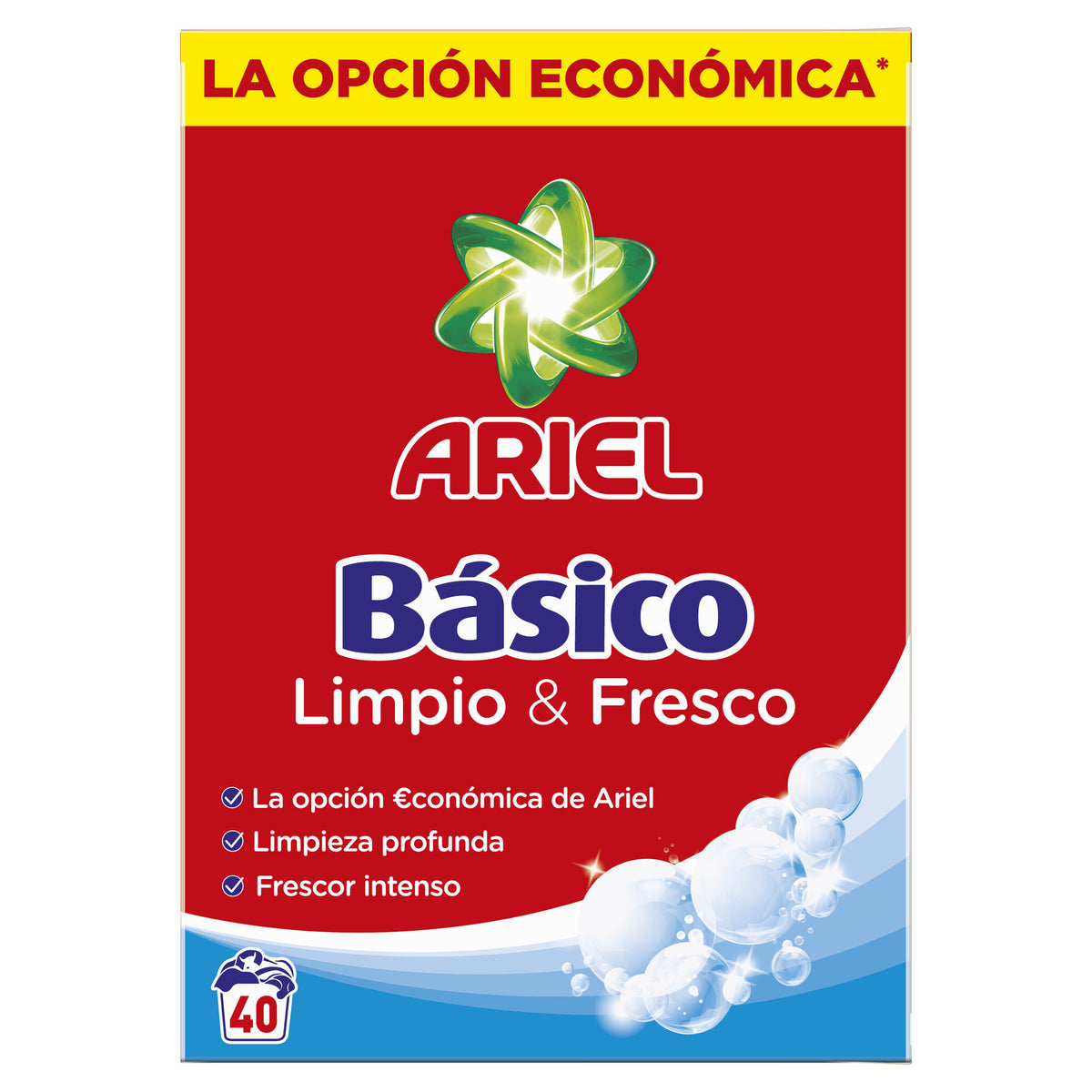 Detergente polvo básico Ariel 40d