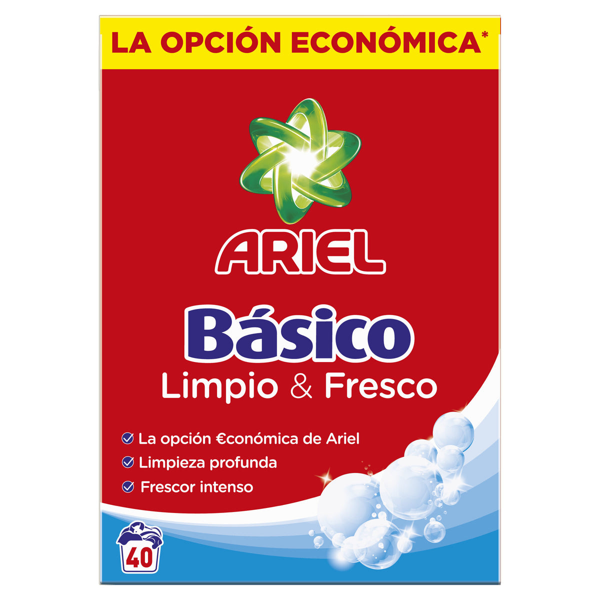Detergente polvo básico Ariel 40d