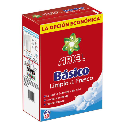 Detergente polvo básico Ariel 40d La Despensa