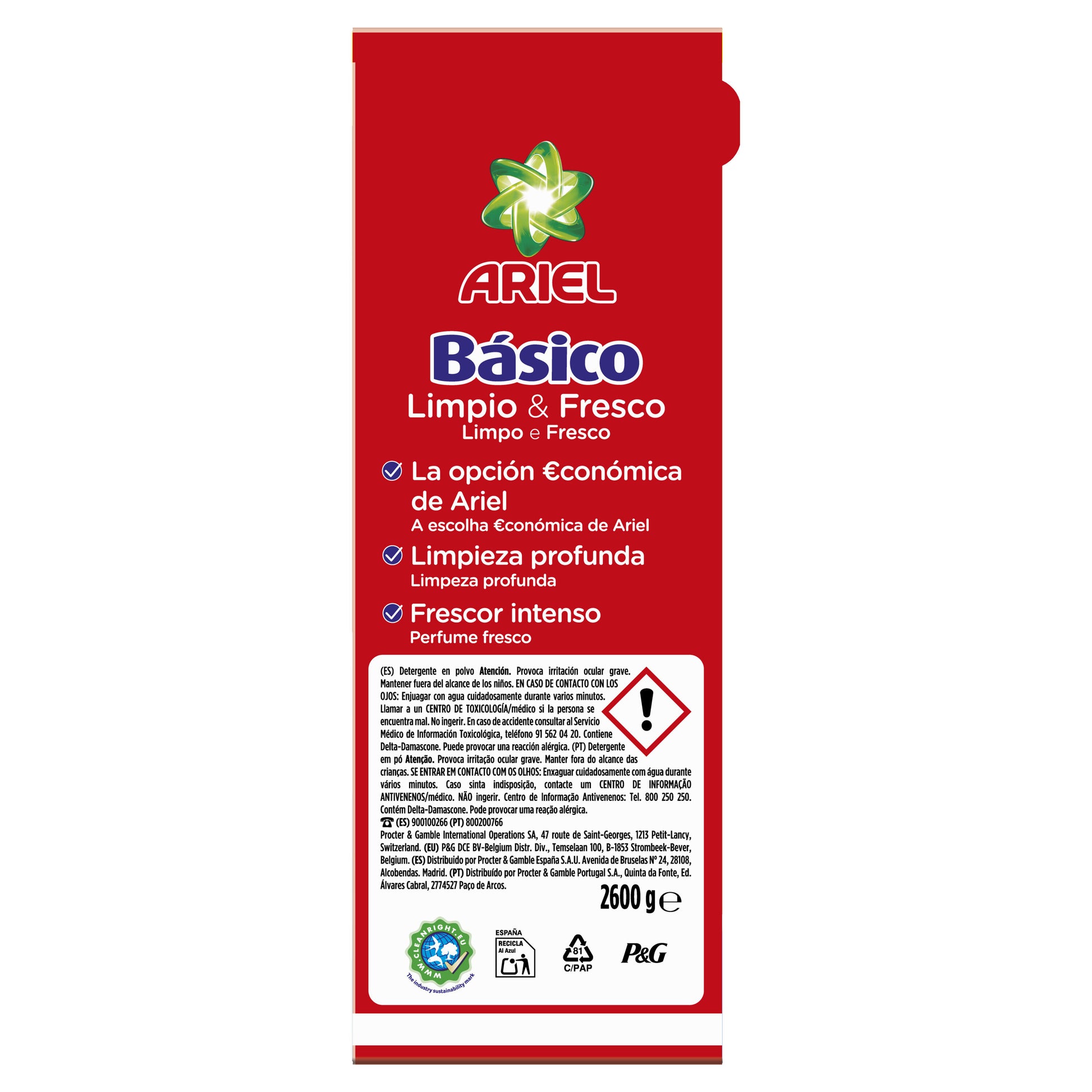 Detergente polvo básico Ariel 40d