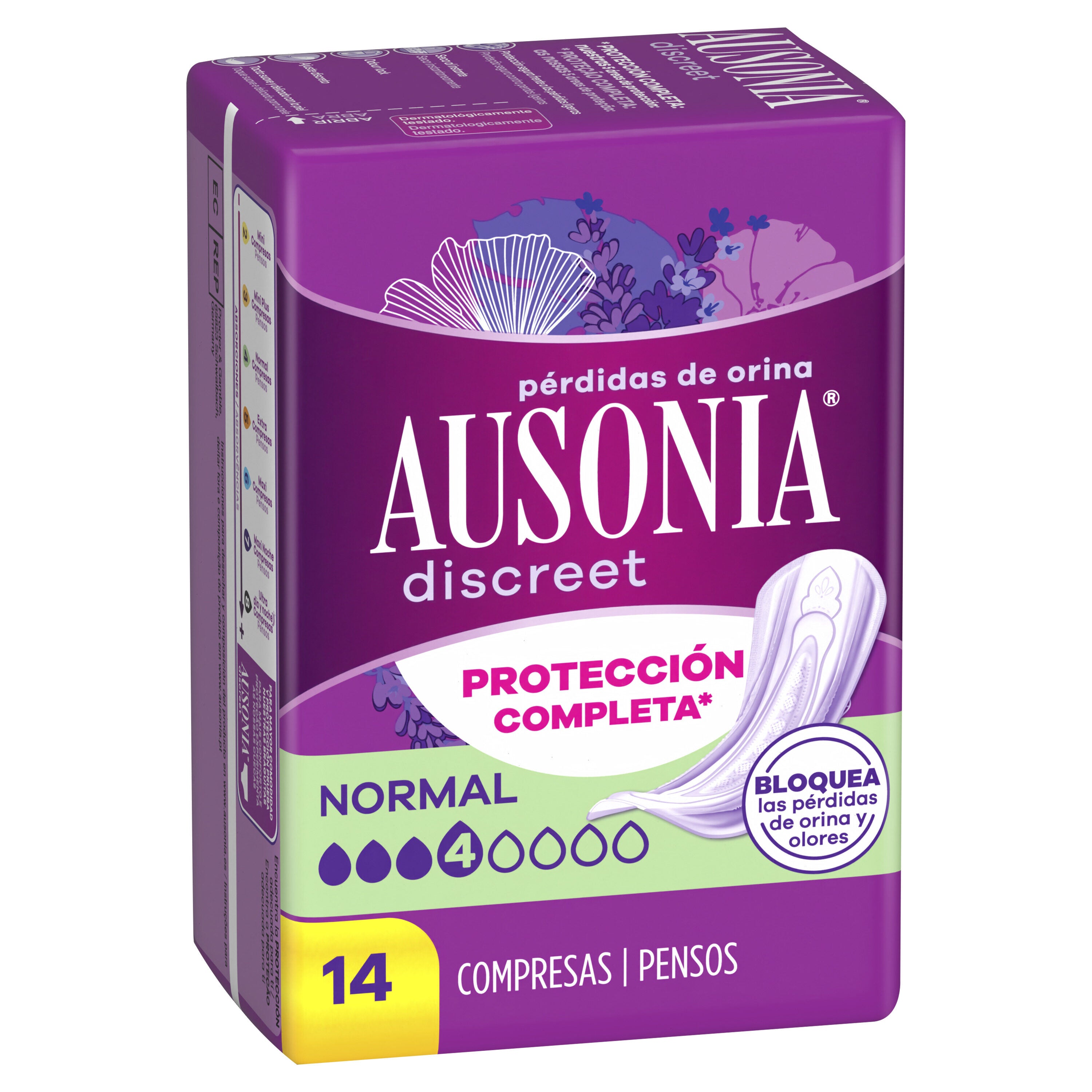 Compresa incontinencia normal discreet Ausonia  p14