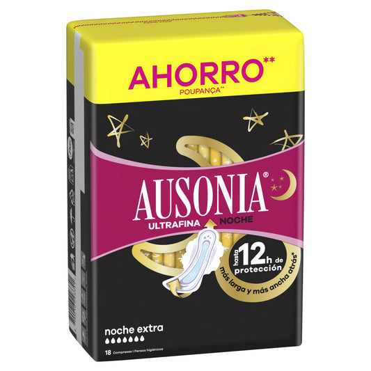 Compresa alas noche extra Ausonia 18u La Despensa