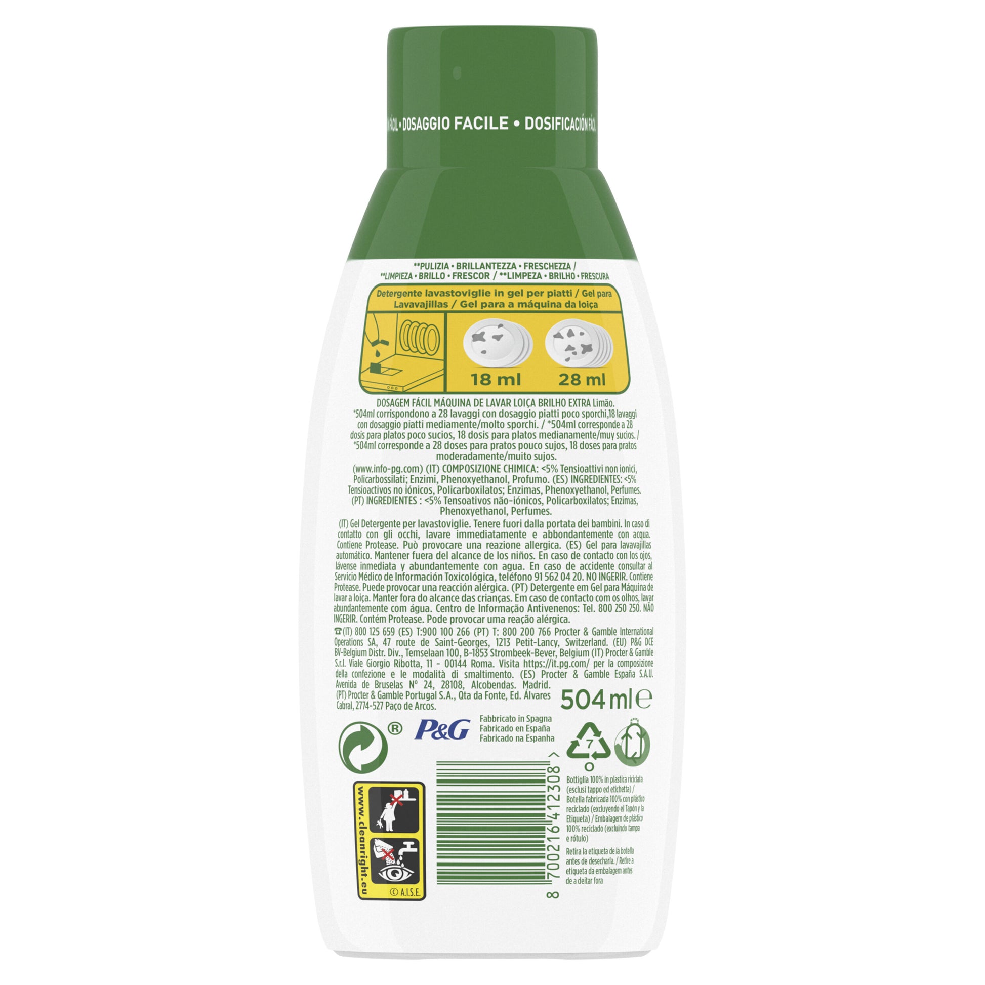 Lavavajilla máquina gel limon Fairy 28d