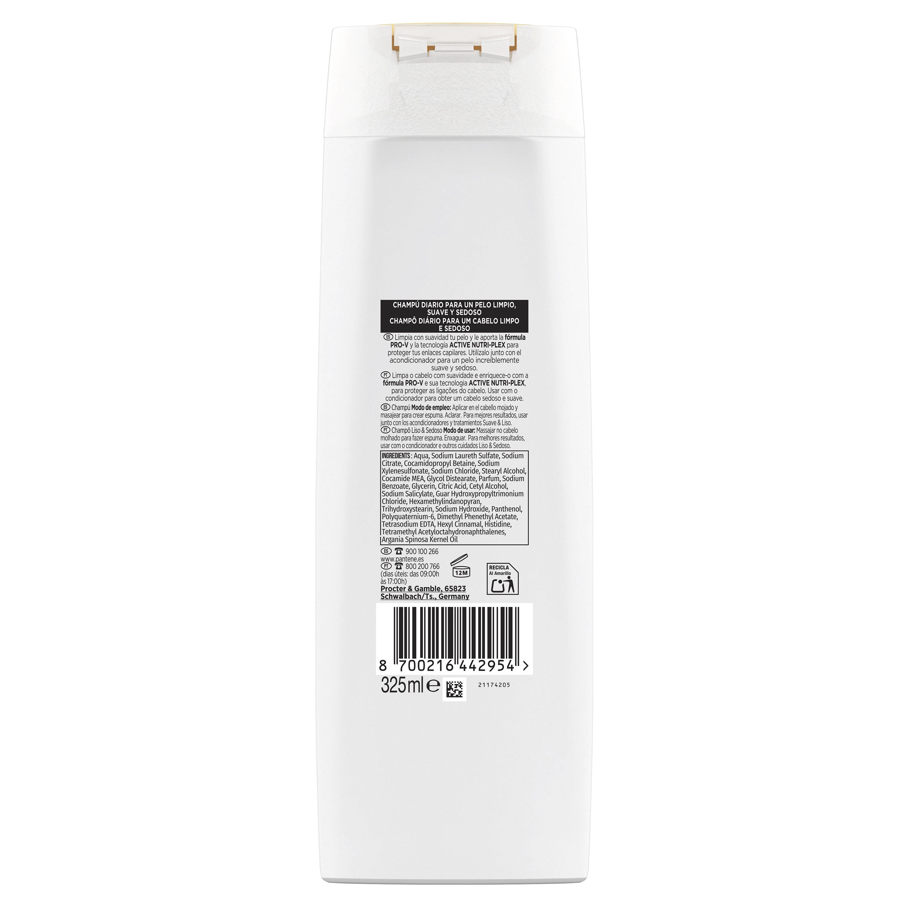 Champú suave & liso Pantene 325ml