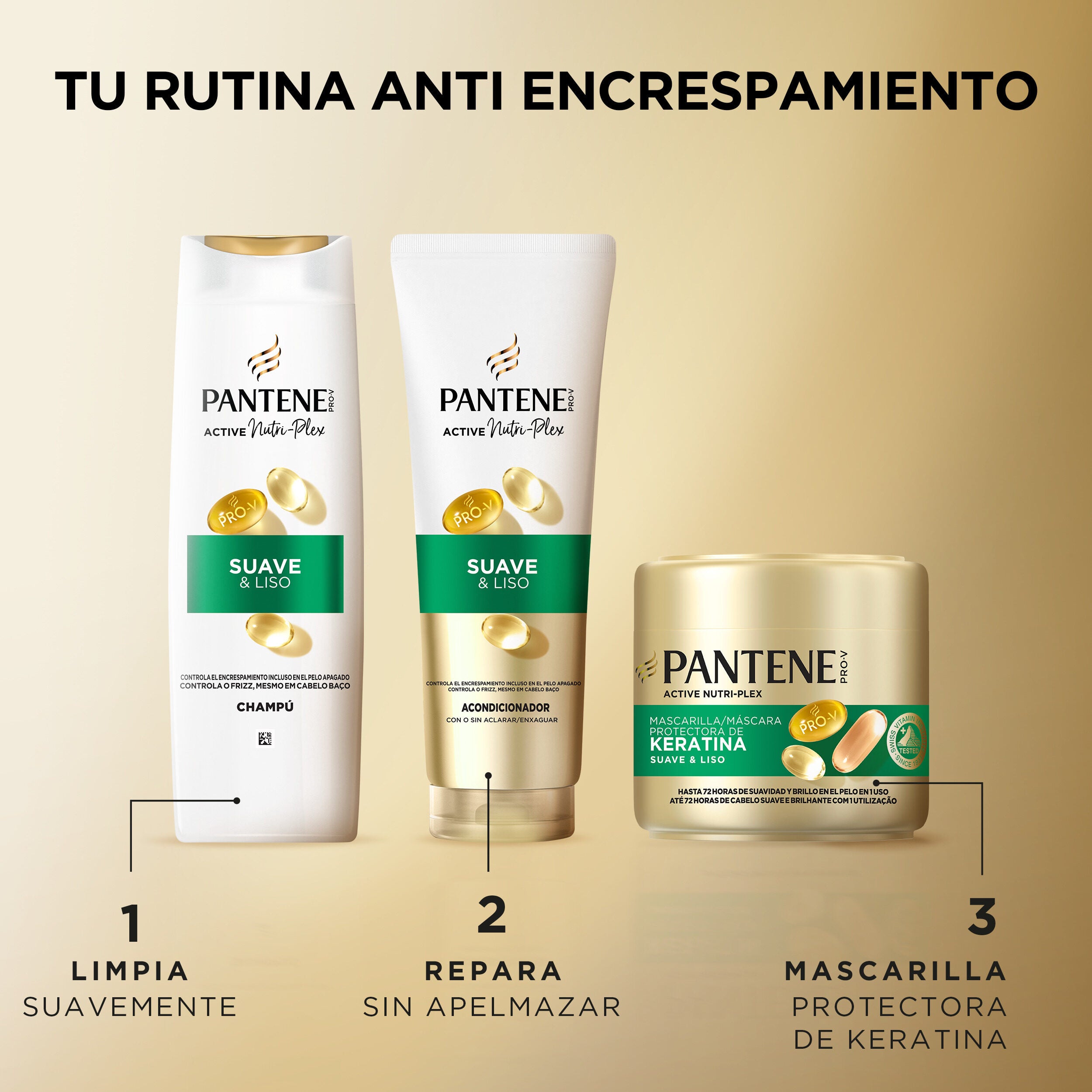 Champú suave & liso Pantene 325ml