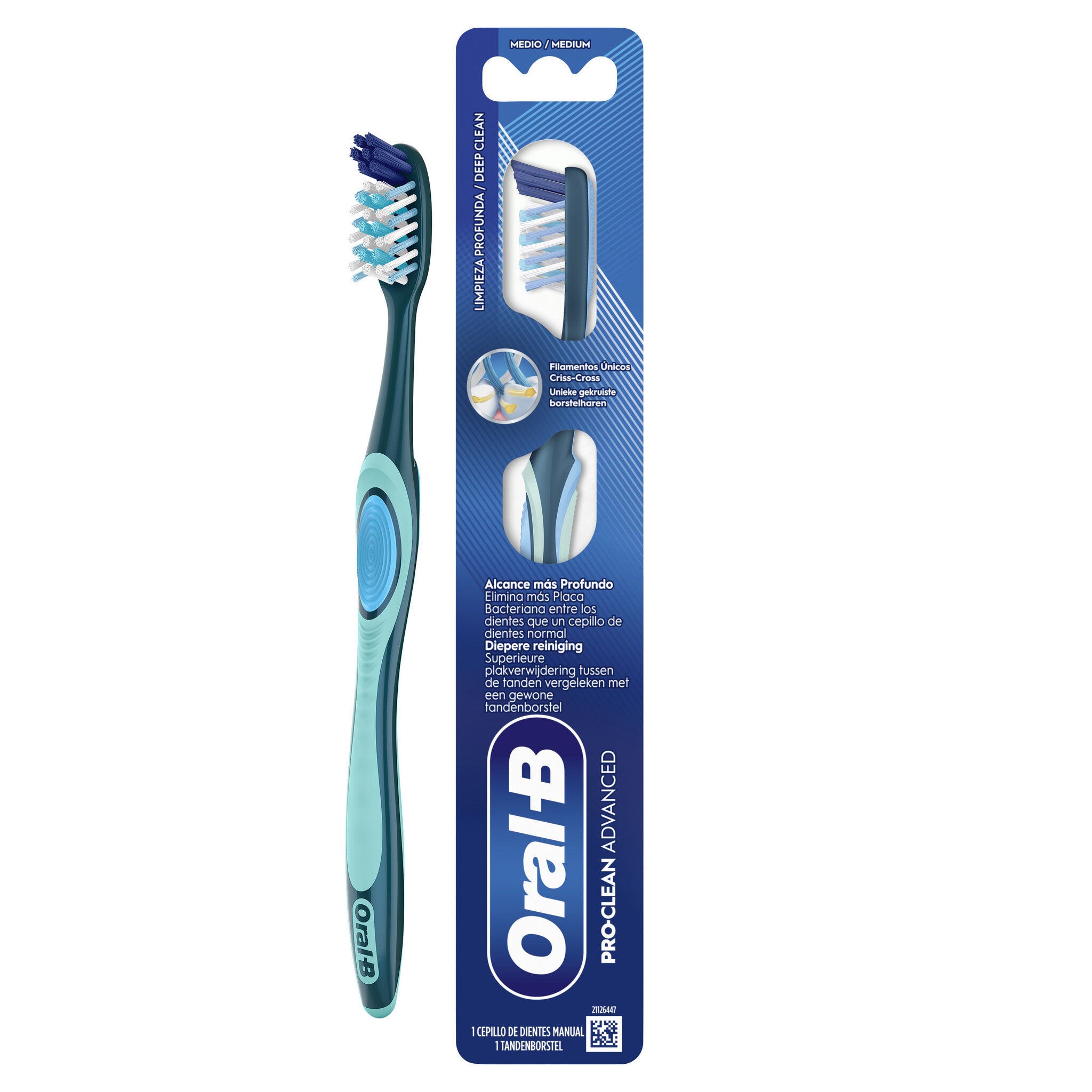 Cepillo dental pro clean advance medio Oral b 1u