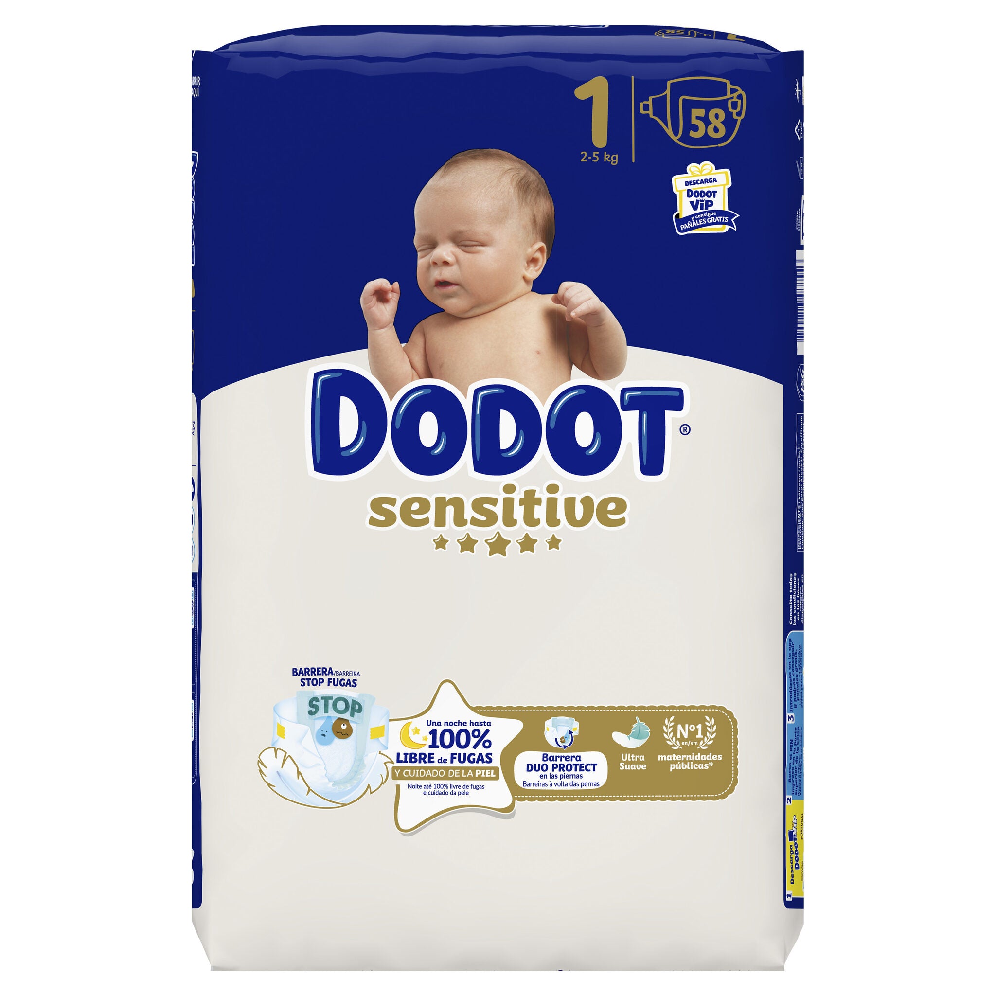 Pañal sensitive t1 Dodot p58