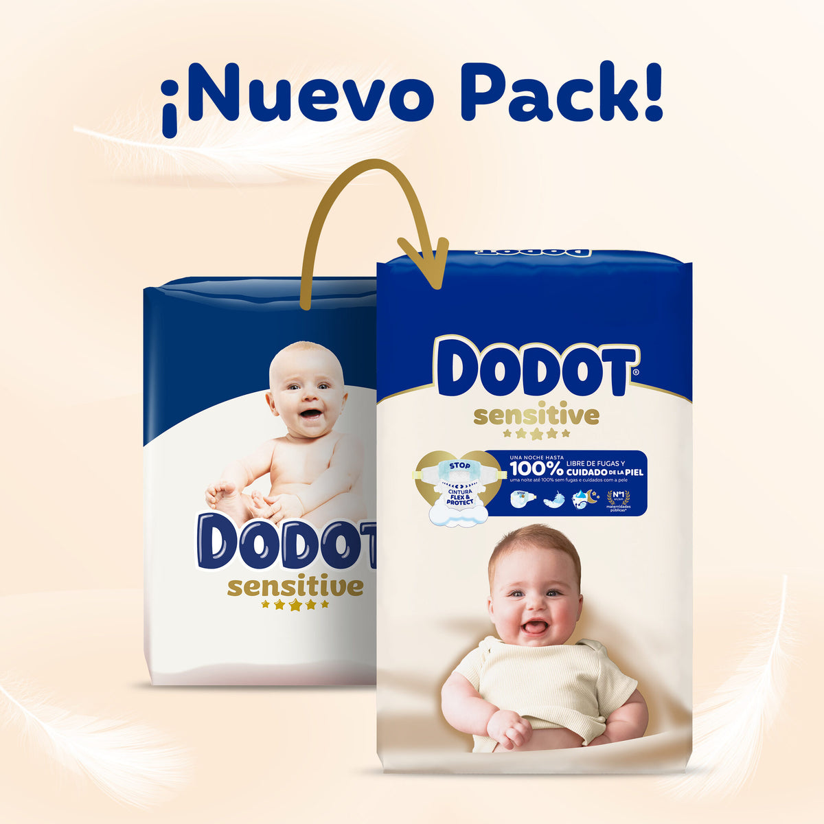 Pañal sensitive t1 Dodot p58