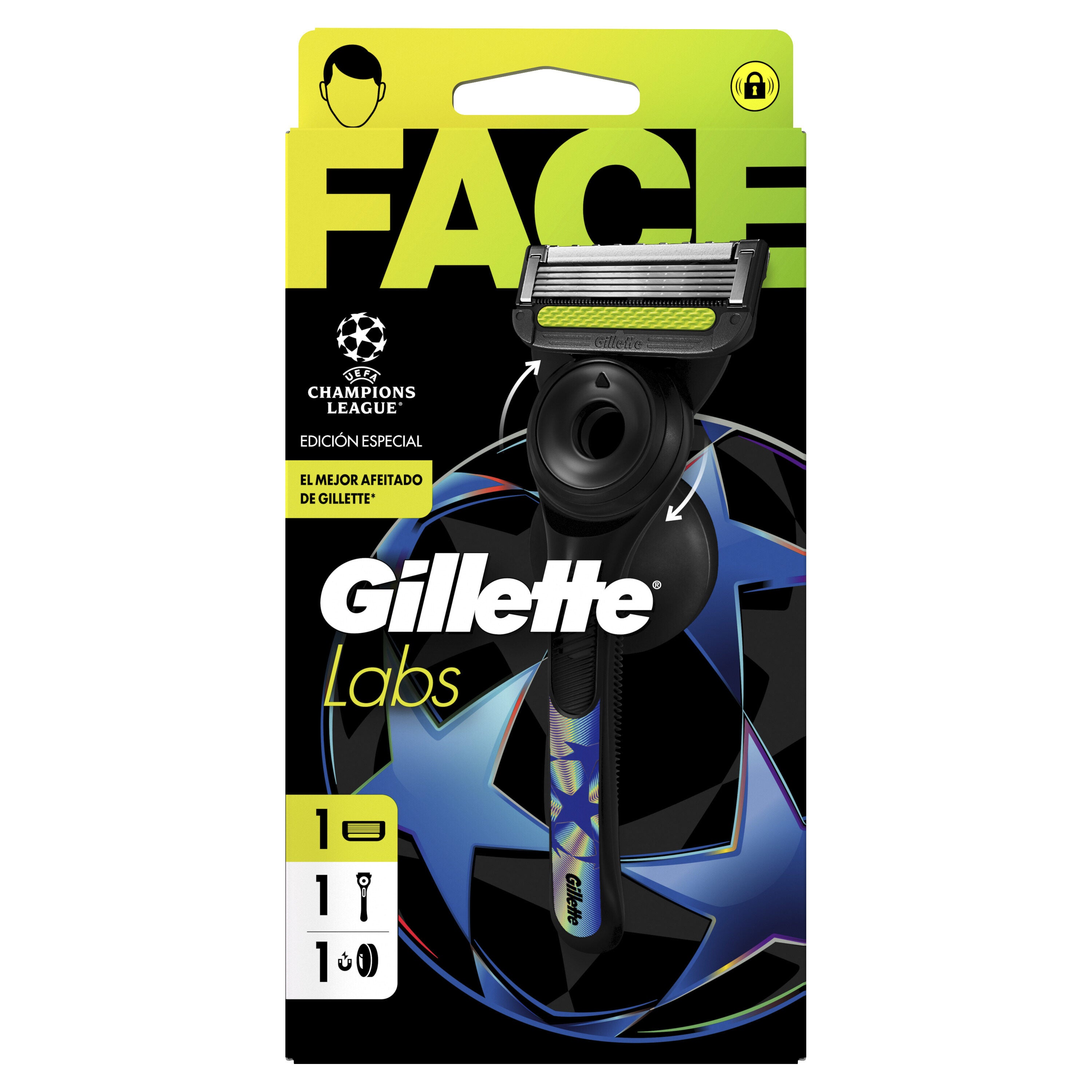 Maquinilla afeitar labs Gillette 1u