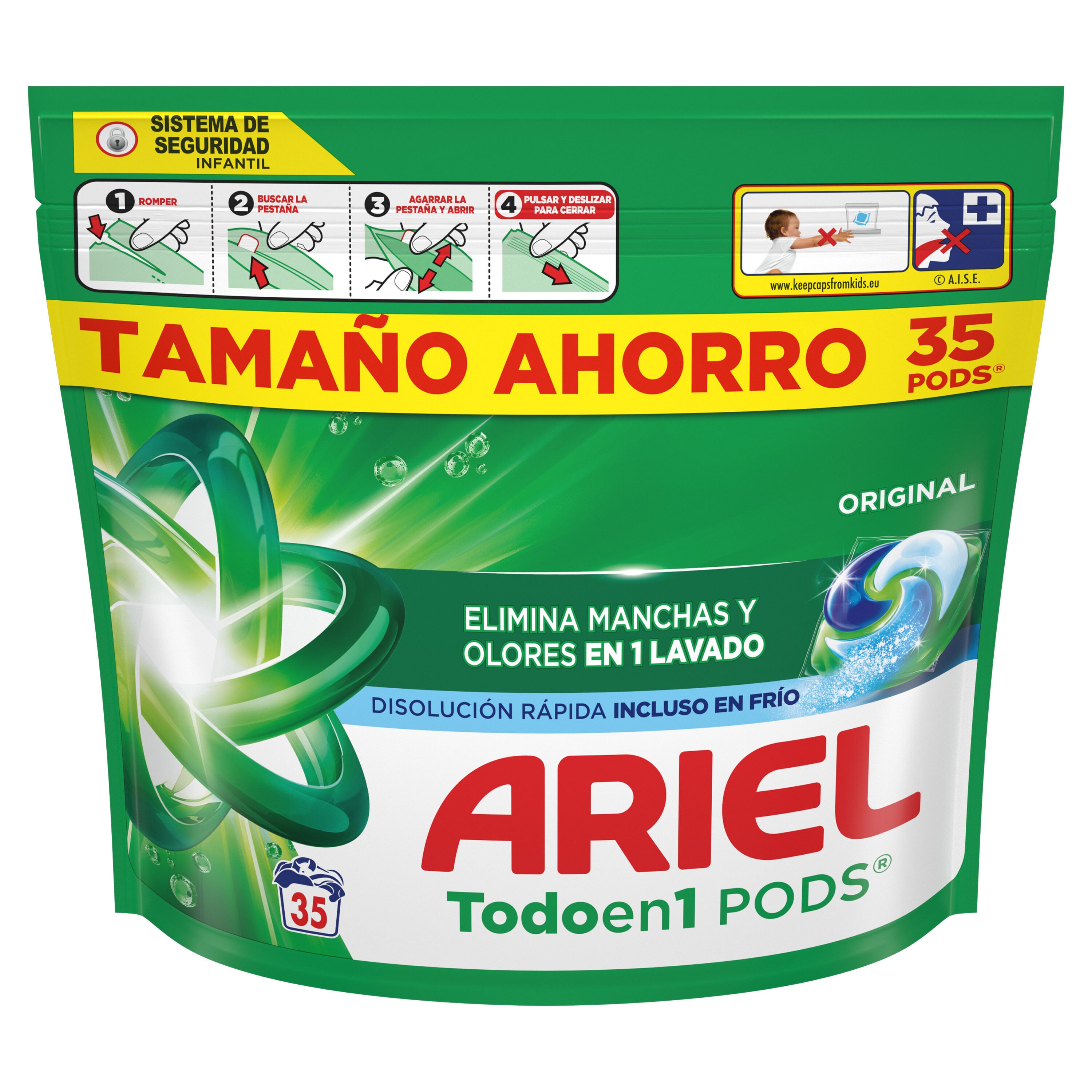 Detergente cápsulas original Ariel 35d