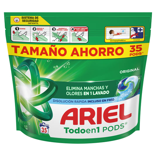 Detergente cápsulas original Ariel 35d La Despensa