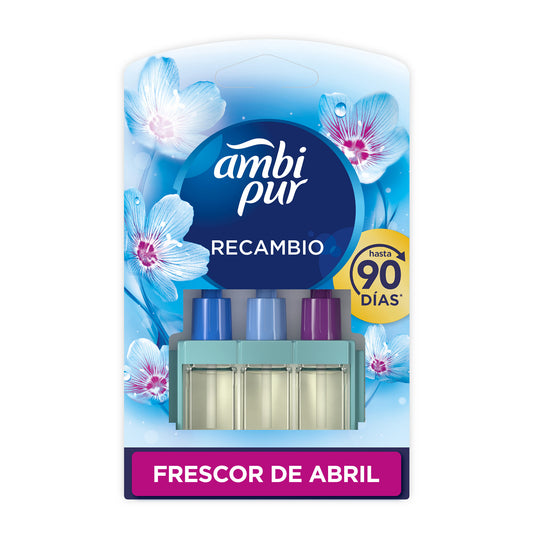 Ambientador eléctrico  contínuo frescor de abril Ambipur 3 vol  20ml La Despensa