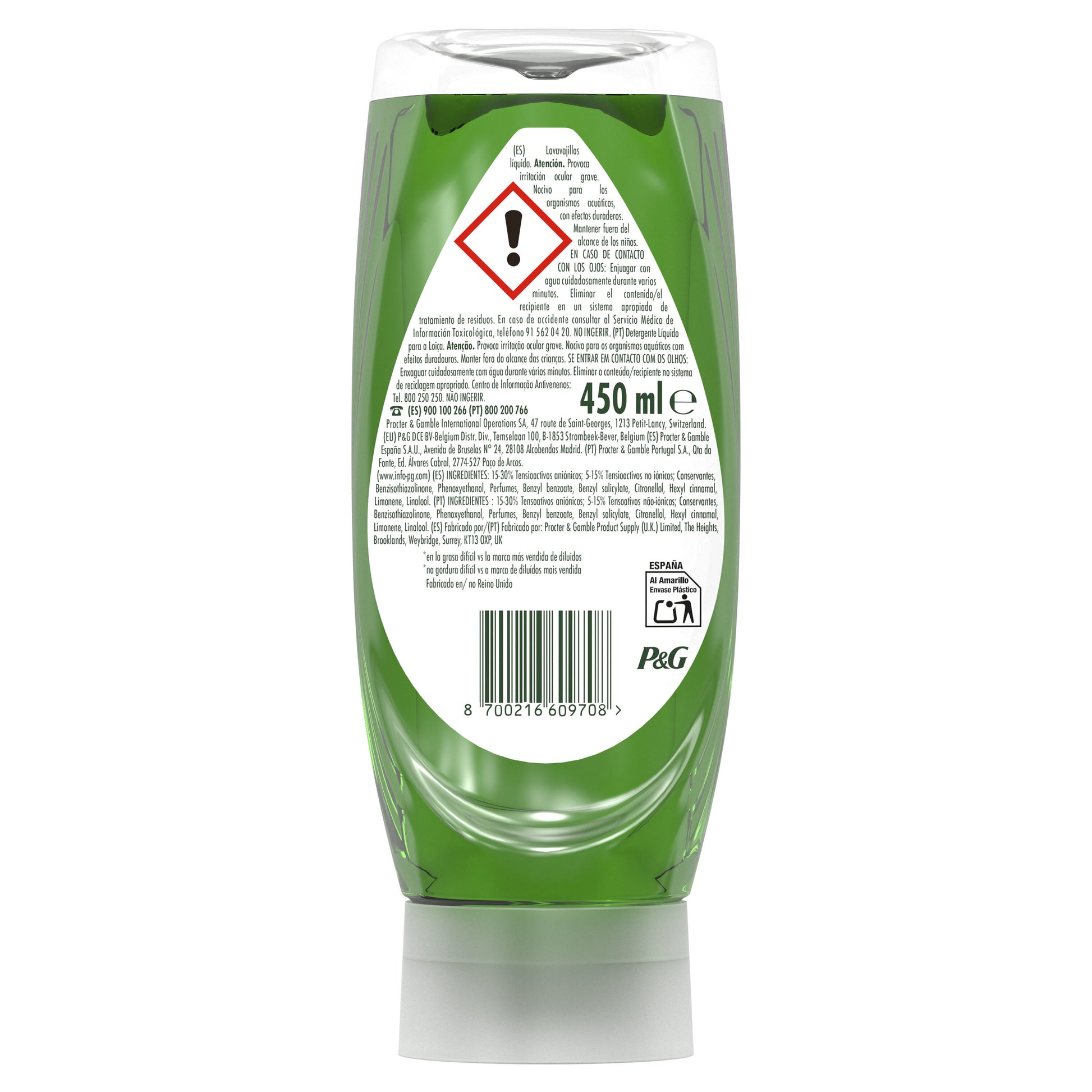 Lavavajillas concentrado Fairy 370ml Fairy 450ml