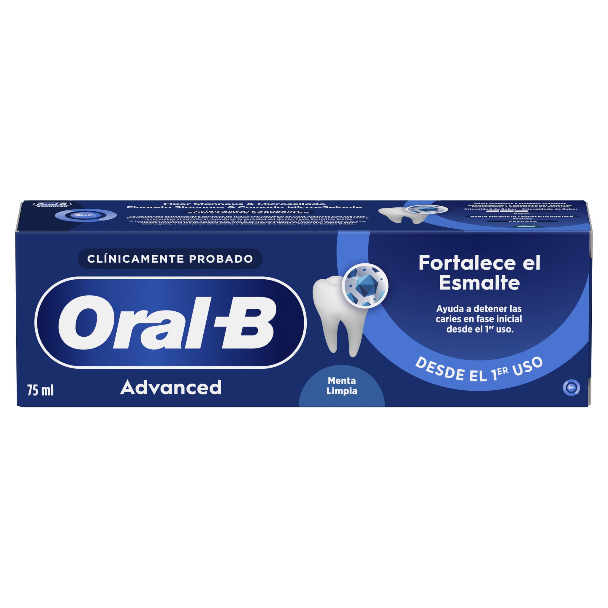 Dentífricos advance fortalece esmalte Oral b 75 ml