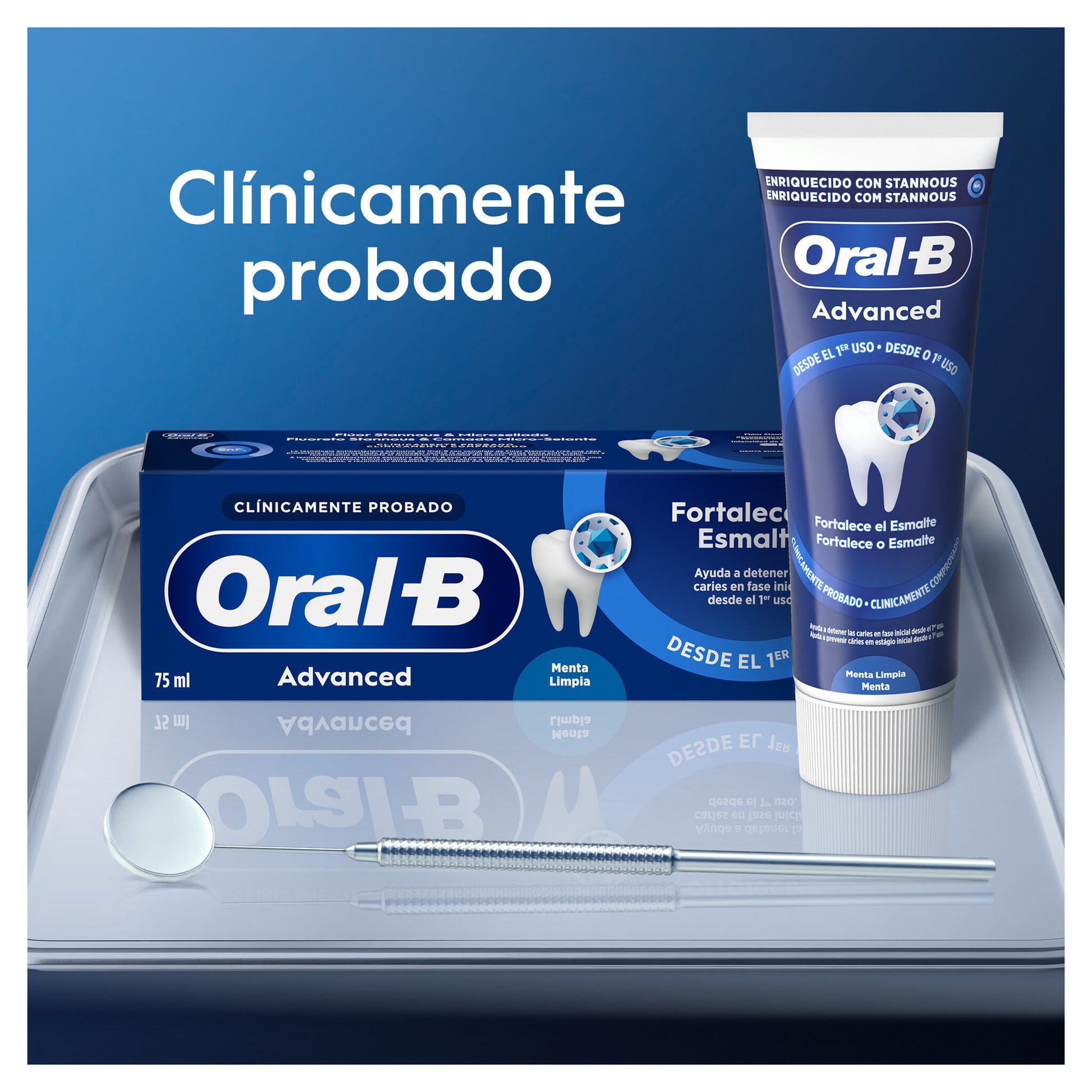 Dentífricos advance fortalece esmalte Oral b 75 ml