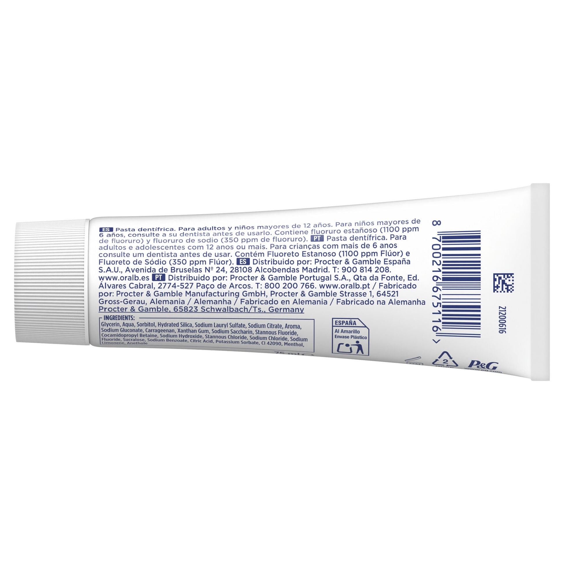 Dentífricos advance fortalece esmalte Oral b 75 ml